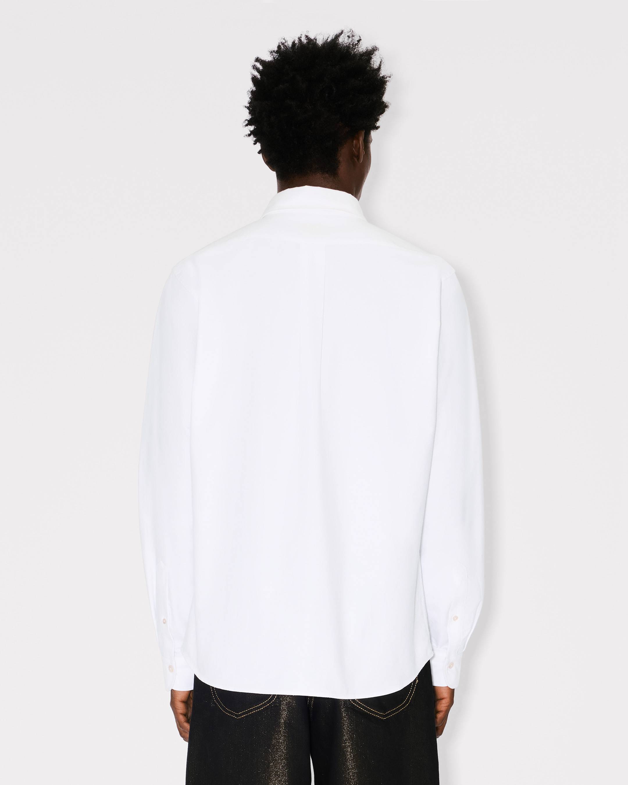 Chemise casual brod&eacute;e 'Boke Flower' en coton oxford