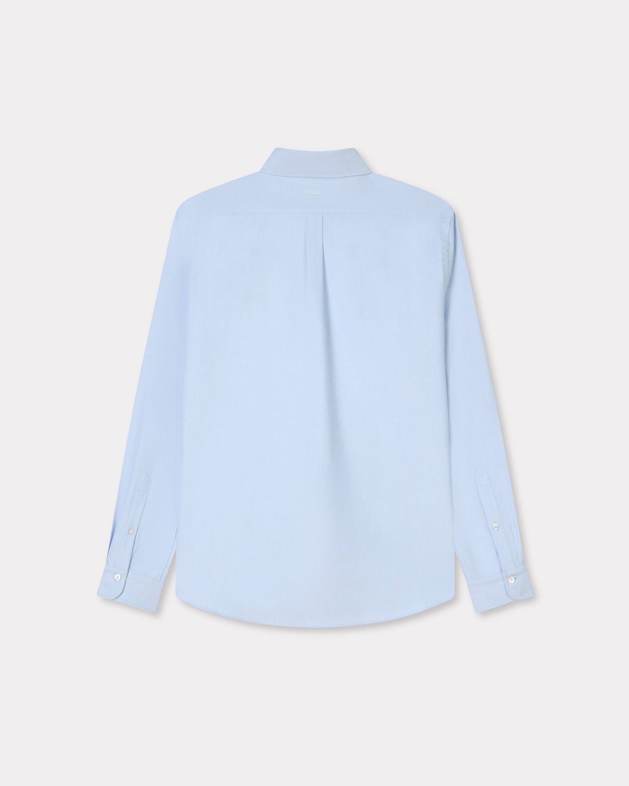 'Boke Flower' embroidered casual shirt in cotton oxford