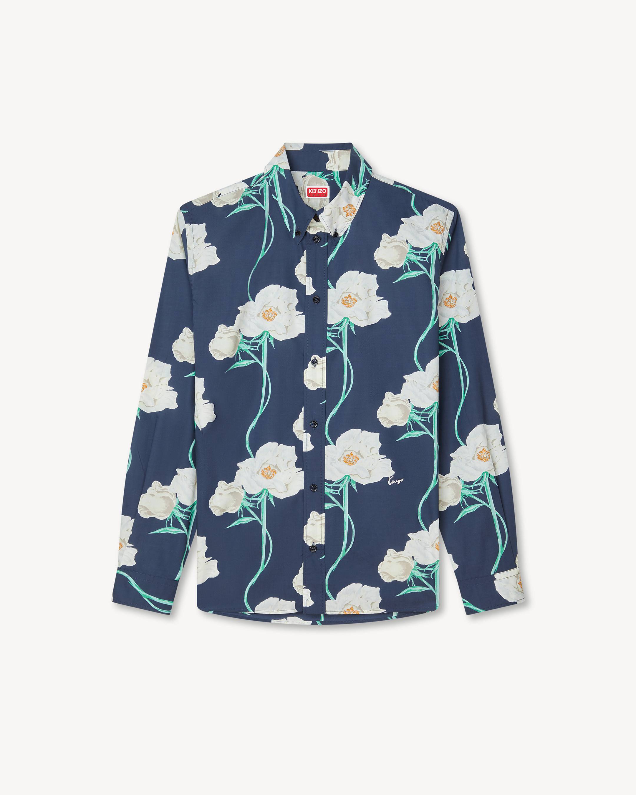 KENZO Archive Rose' casual shirt in oxford cotton | Men's | KENZO