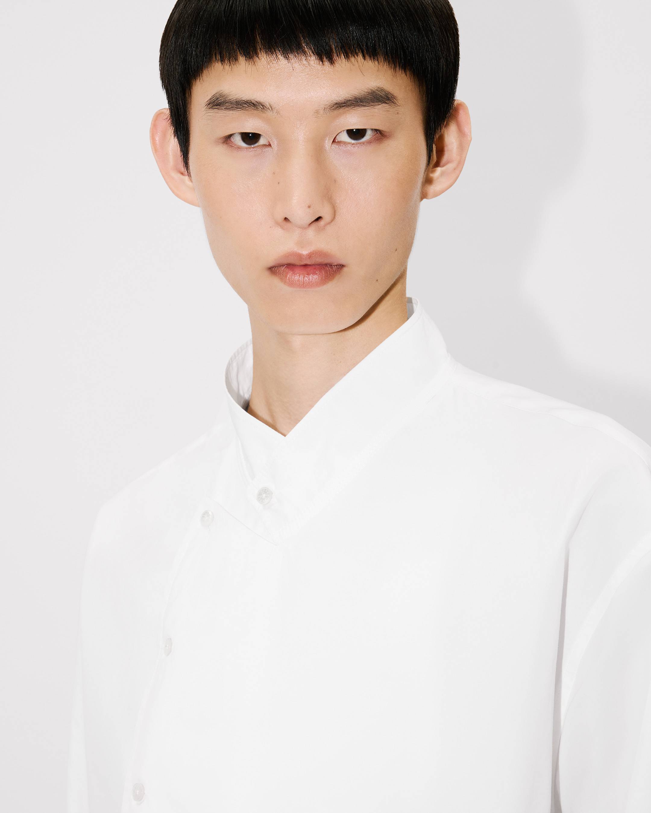 Double breasted shirt in cotton