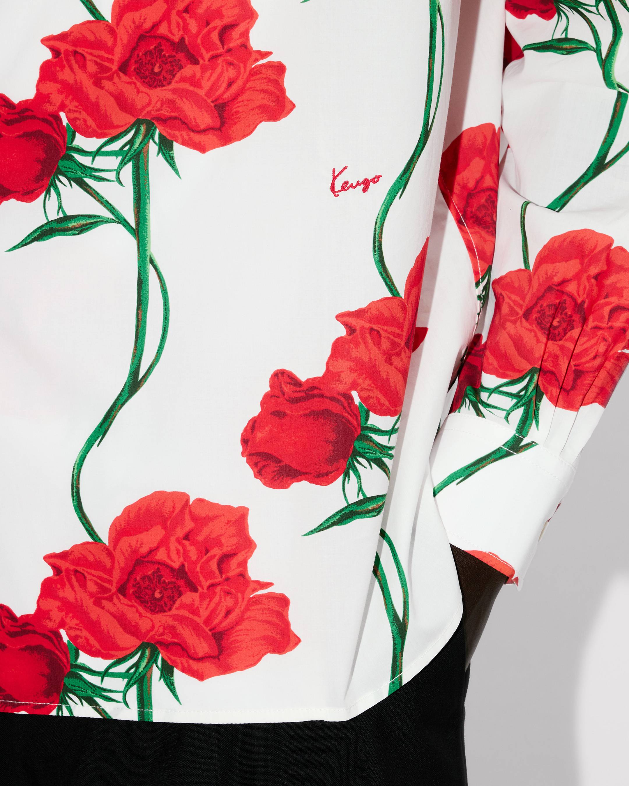 'KENZO Archive Rose' double breasted shirt in cotton