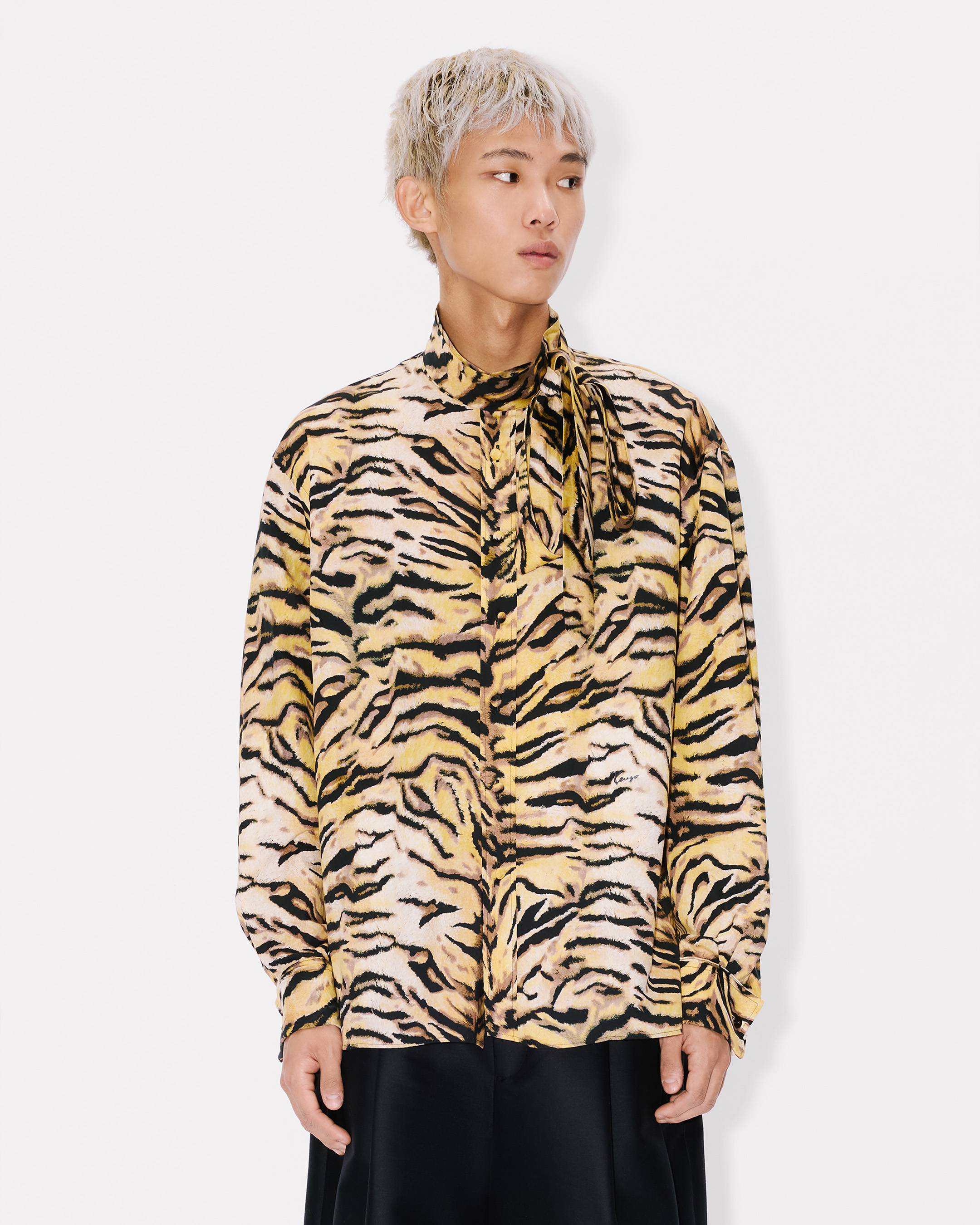 Camisa de algod&oacute;n con lazo 'KENZO Tiger'