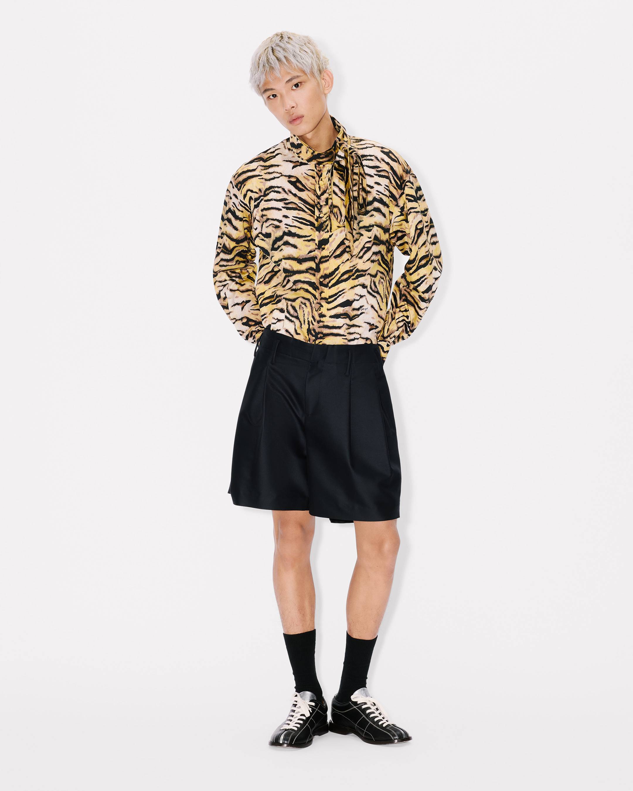 Camisa de algod&oacute;n con lazo 'KENZO Tiger'