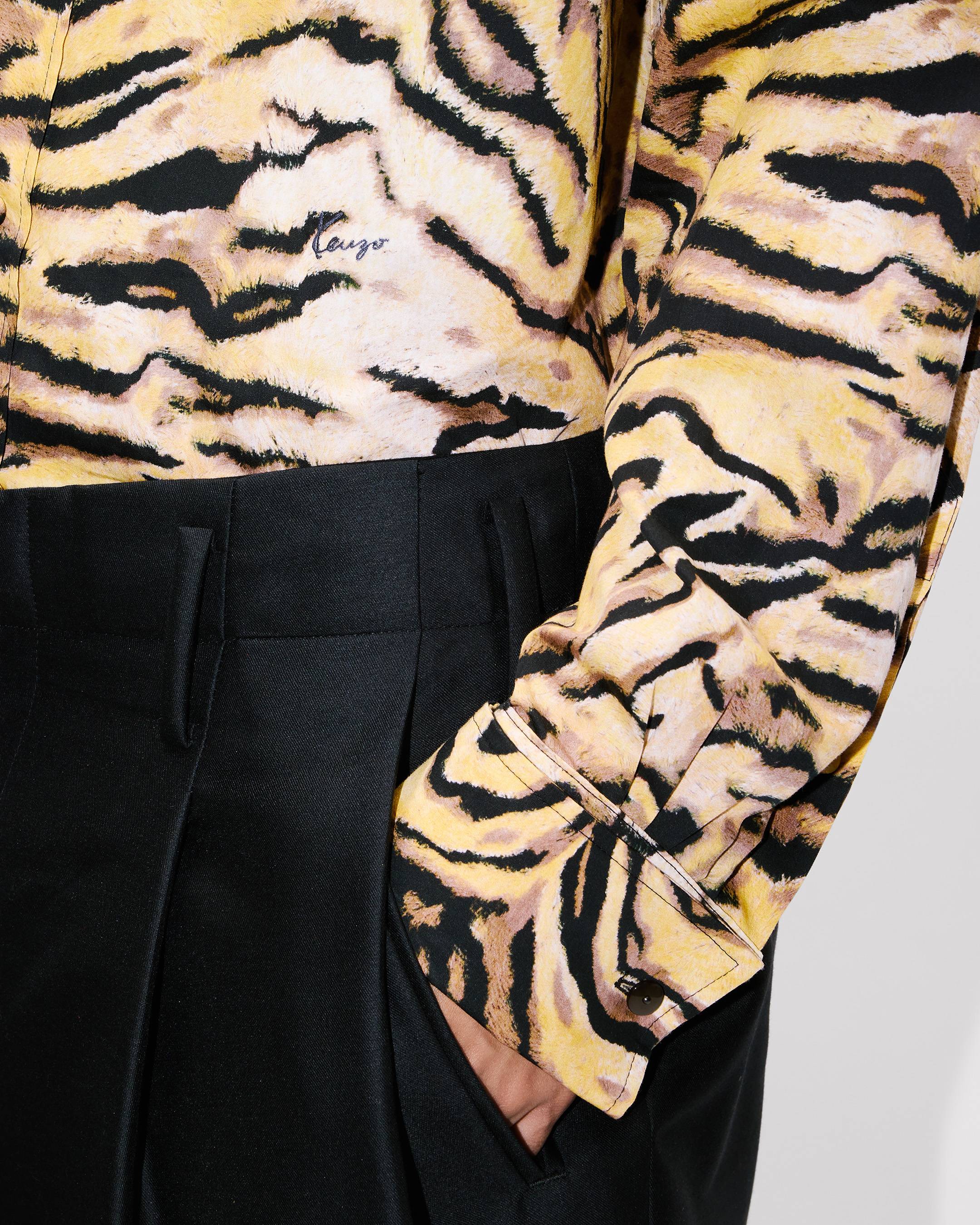 Camisa de algod&oacute;n con lazo 'KENZO Tiger'