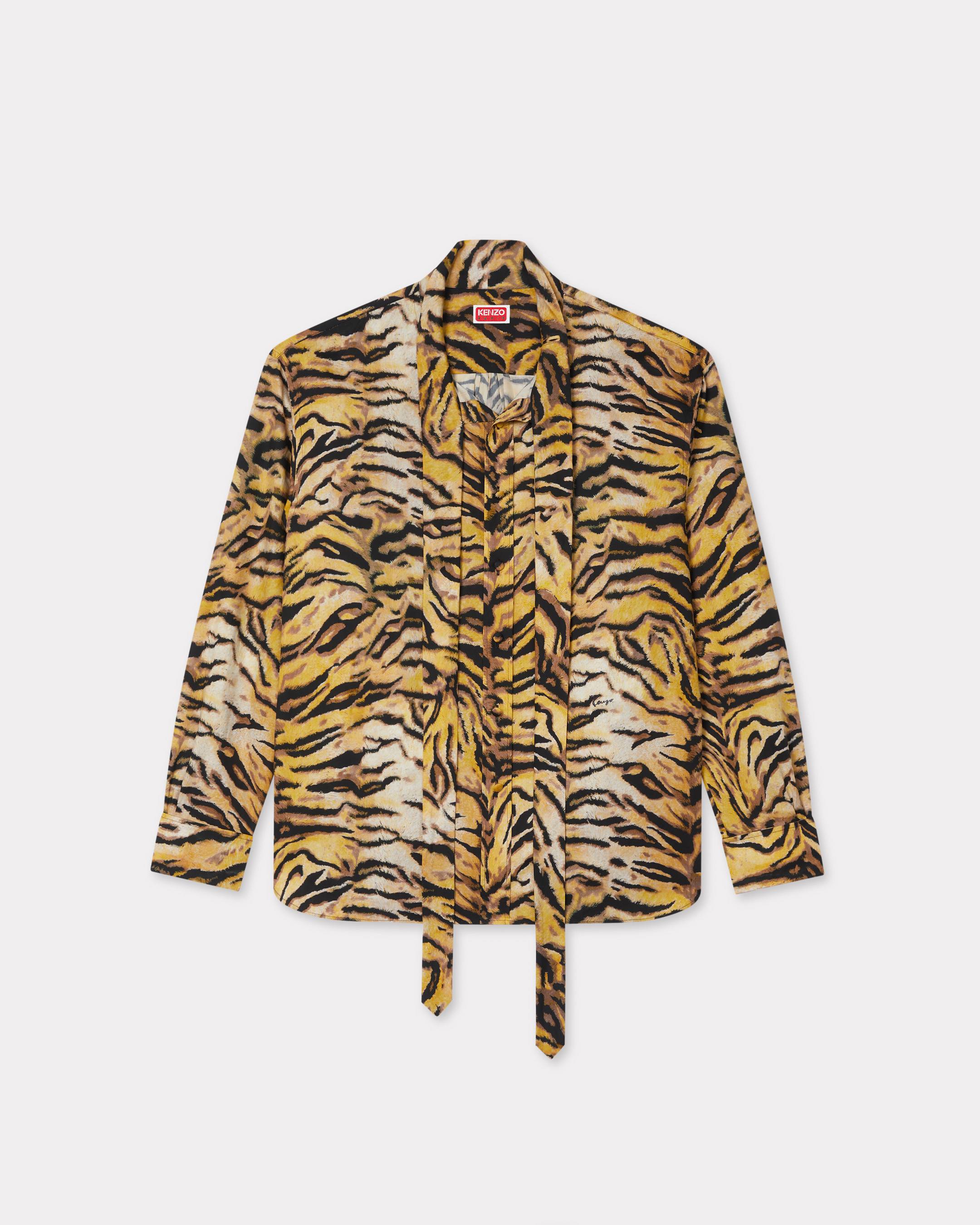Camisa de algod&oacute;n con lazo 'KENZO Tiger'