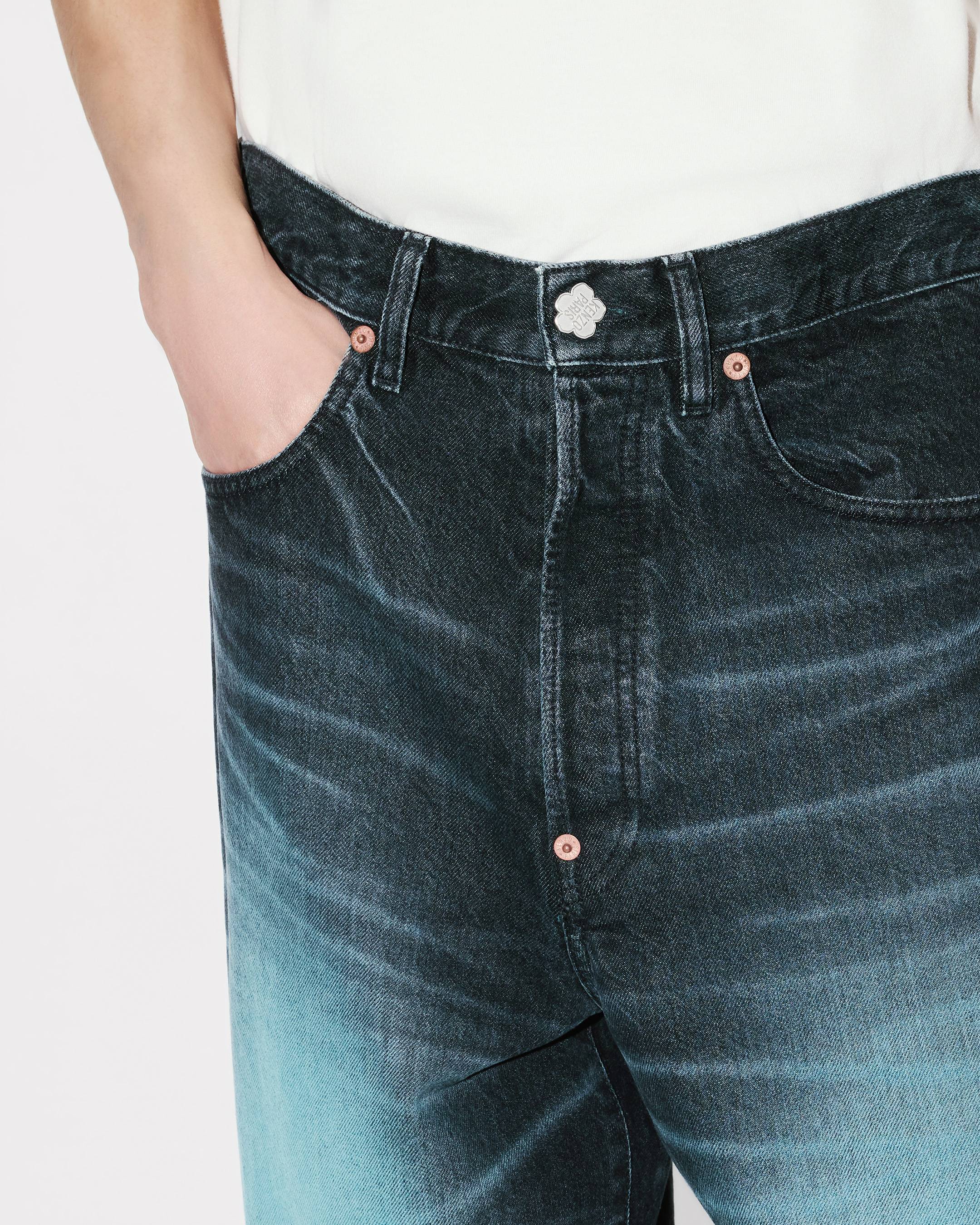 Turn up wide fit jeans in japanese denim | Men's | KENZO