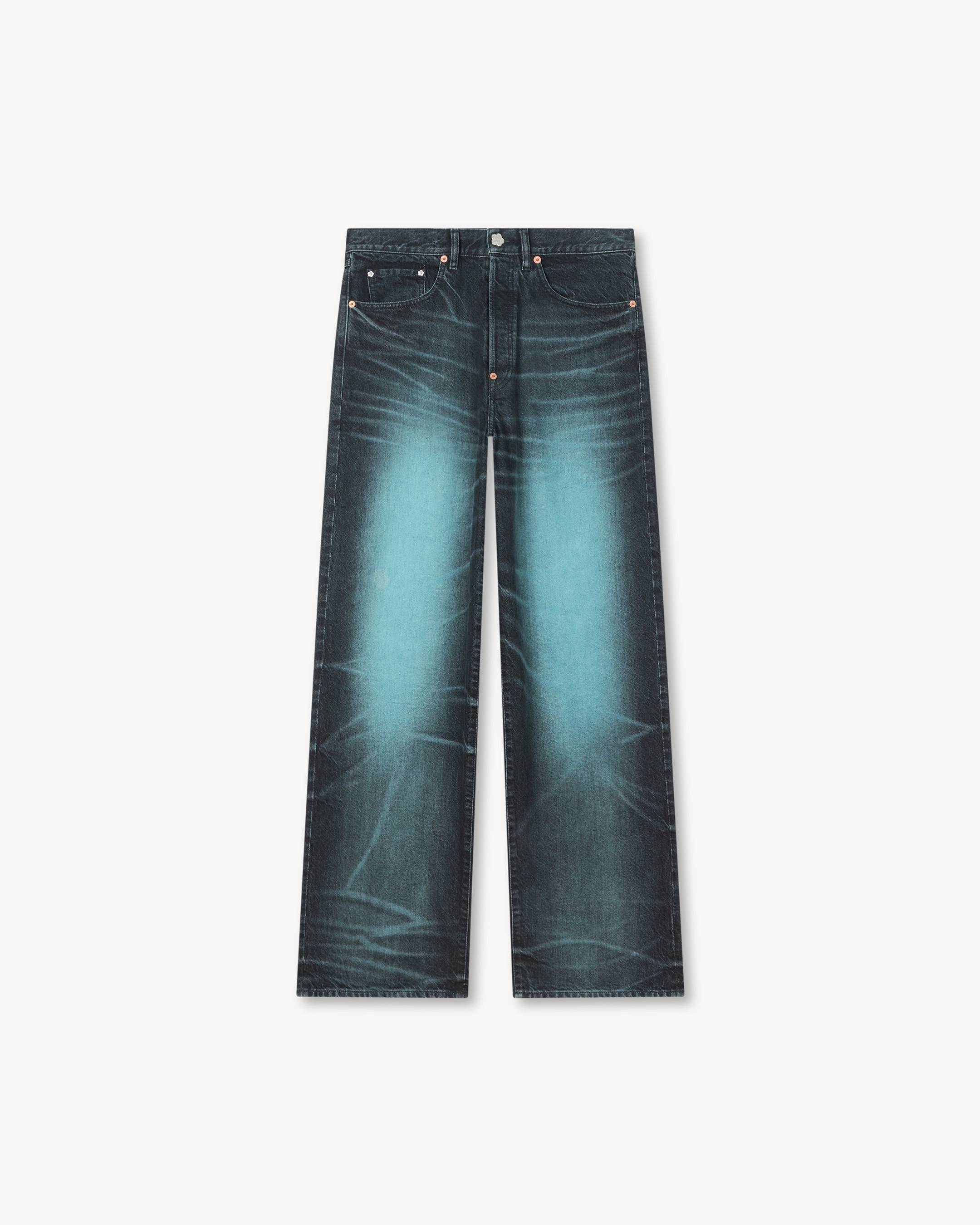 Turn up wide fit jeans in japanese denim | Men's | KENZO