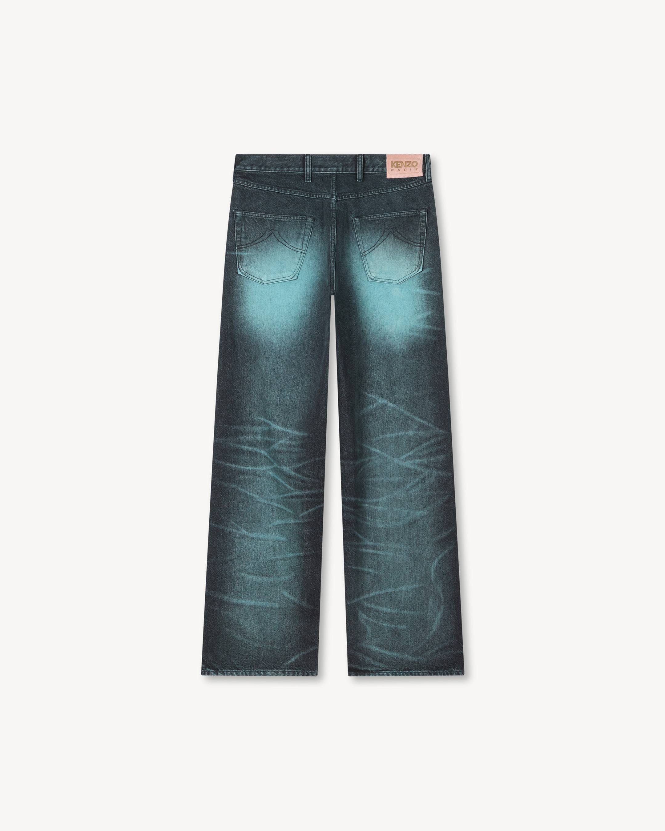 Turn up wide fit jeans in japanese denim | Men's | KENZO