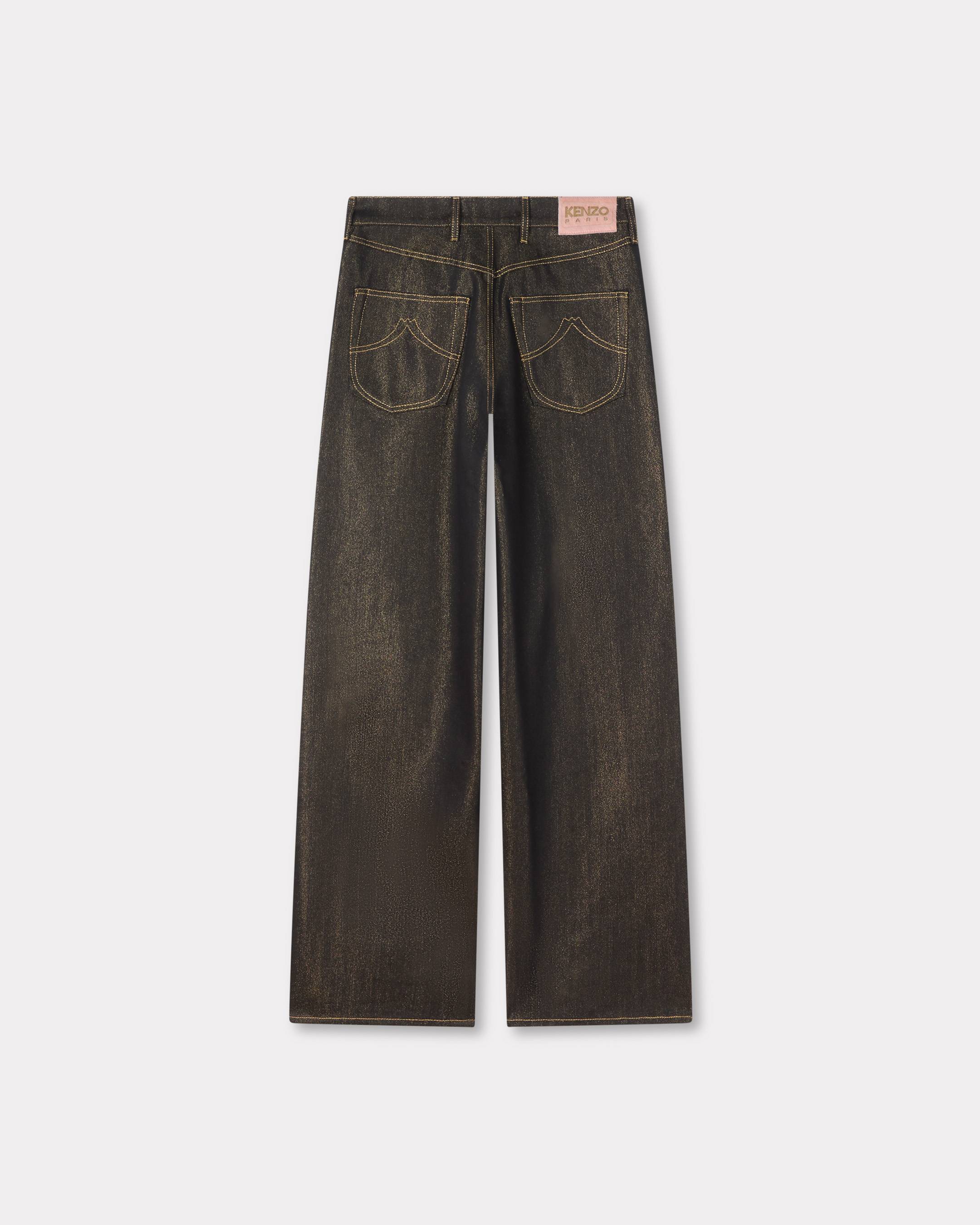 Turn up wide fit jeans japanese denim