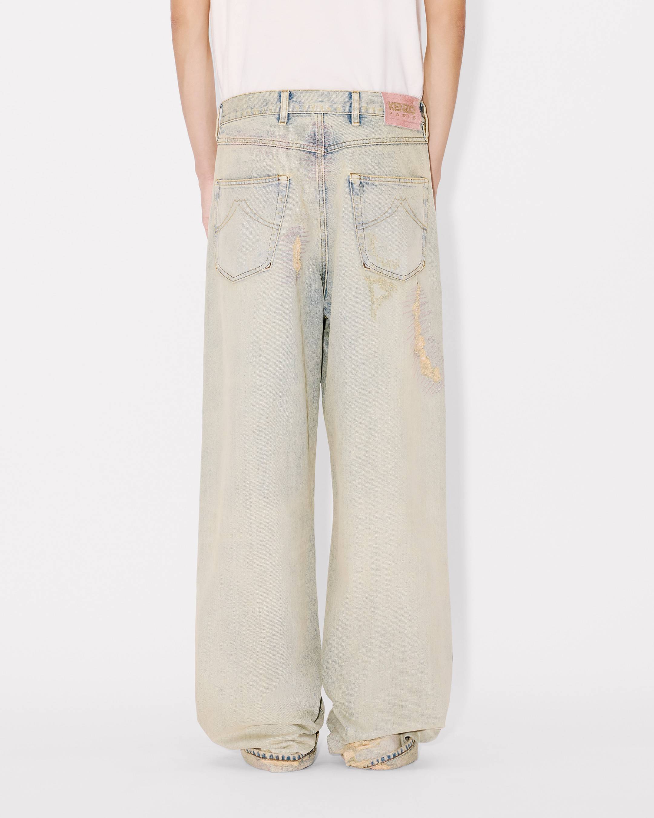 Vaqueros anchos con vuelta de denim japon&eacute;s