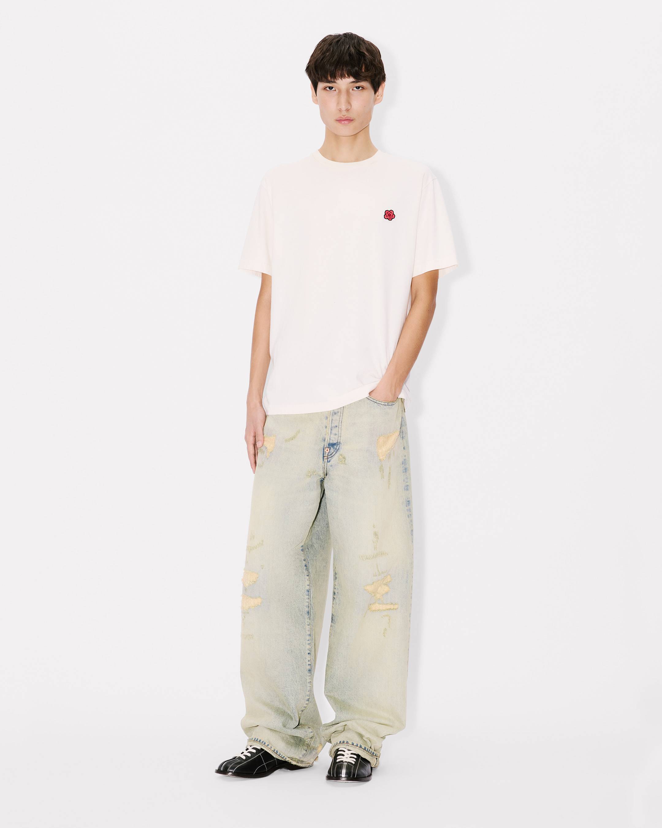 Vaqueros anchos con vuelta de denim japon&eacute;s