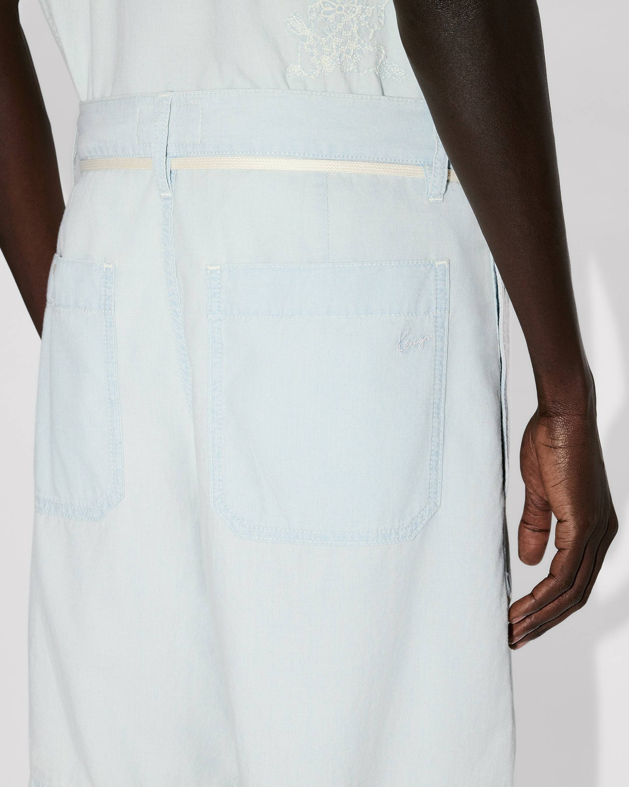 レース ストレート ショート イン ジャパニーズ デニム