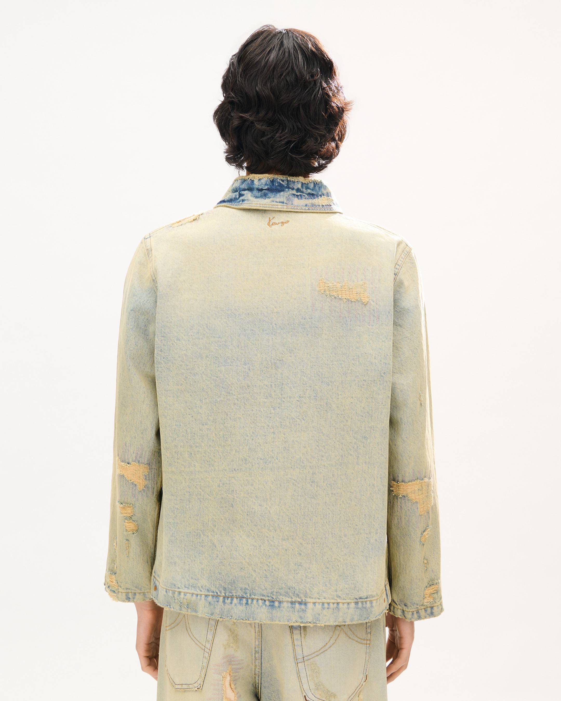 Shawl chore jacket in japanese denim | Men's | KENZO