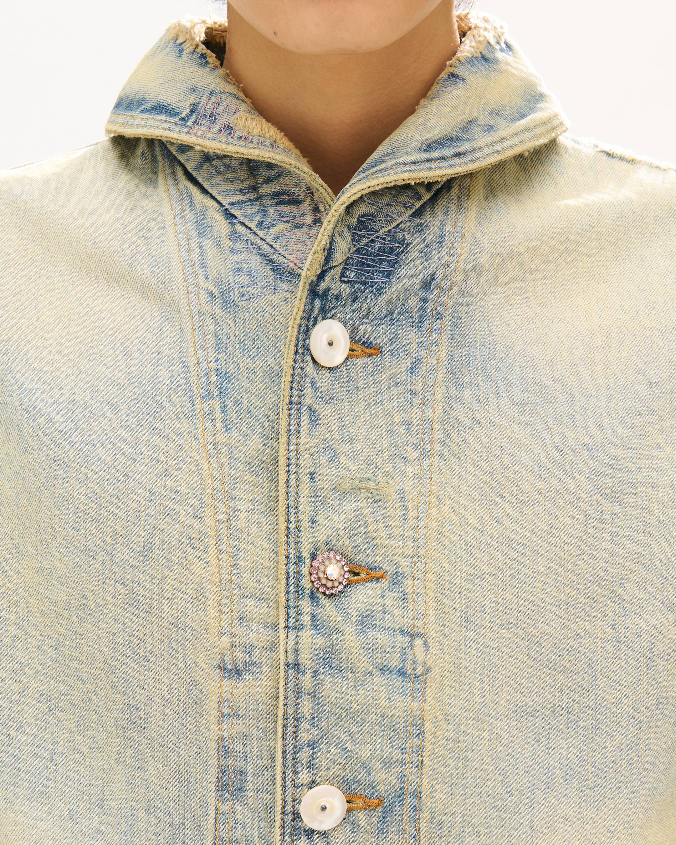 Shawl chore jacket in japanese denim | Men's | KENZO