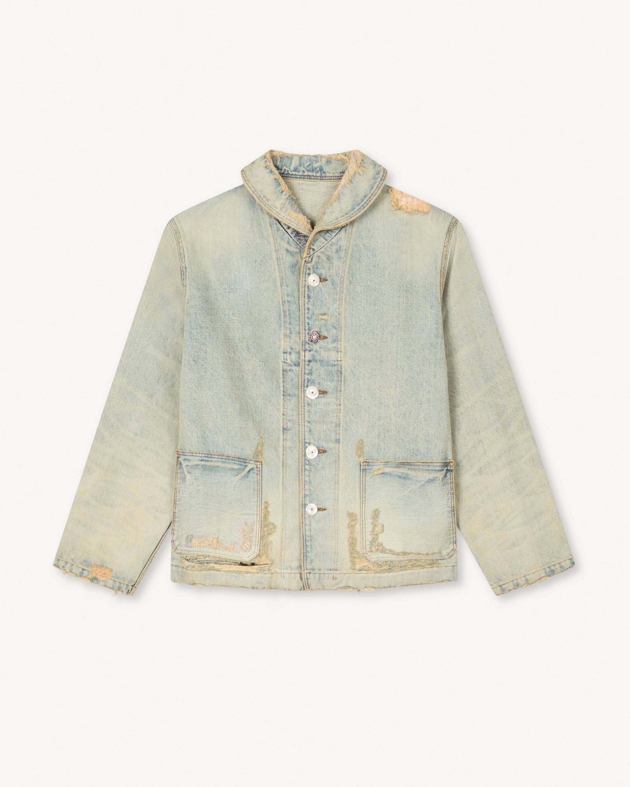 Shawl chore jacket in japanese denim | Men's | KENZO