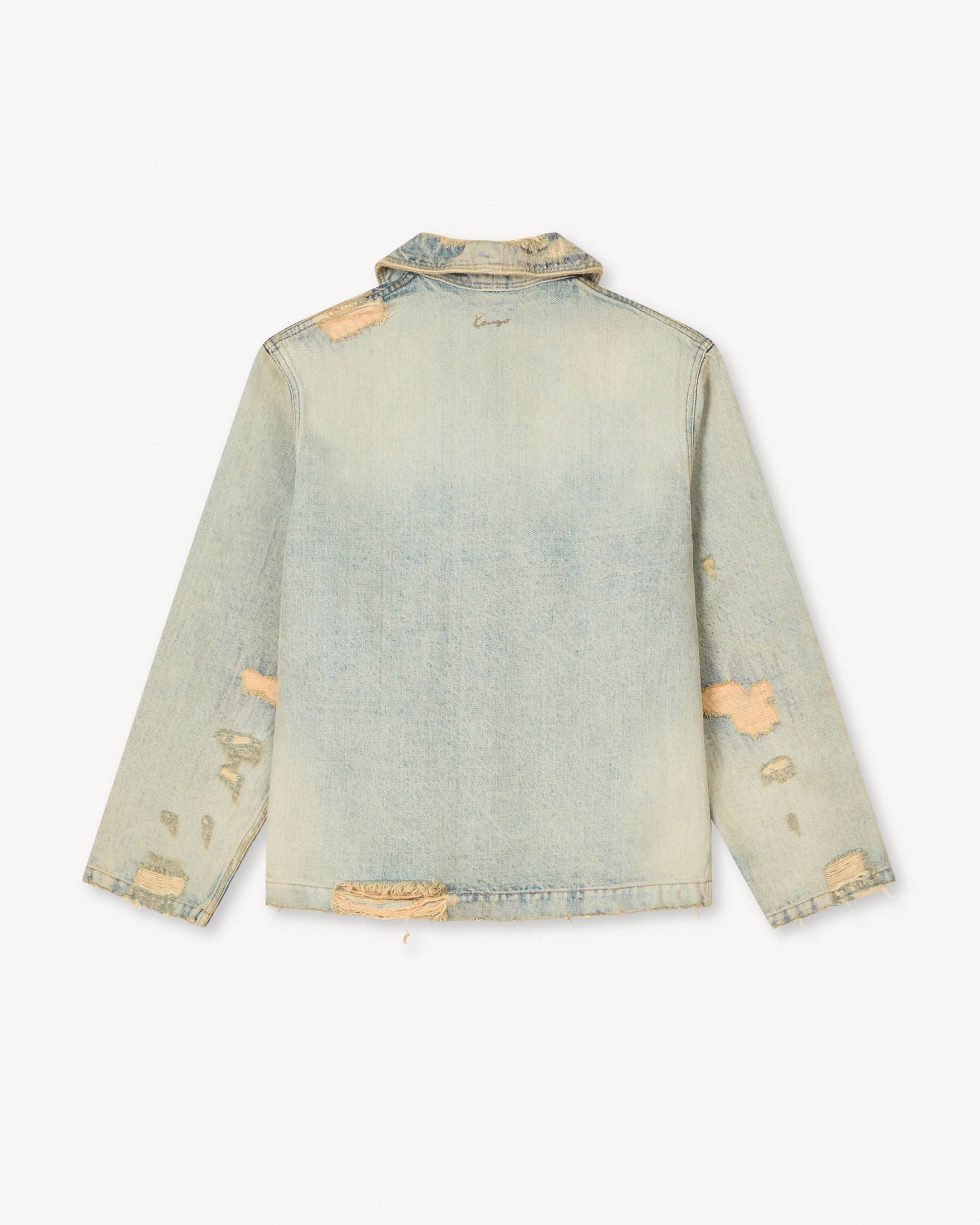 Shawl chore jacket in japanese denim | Men's | KENZO
