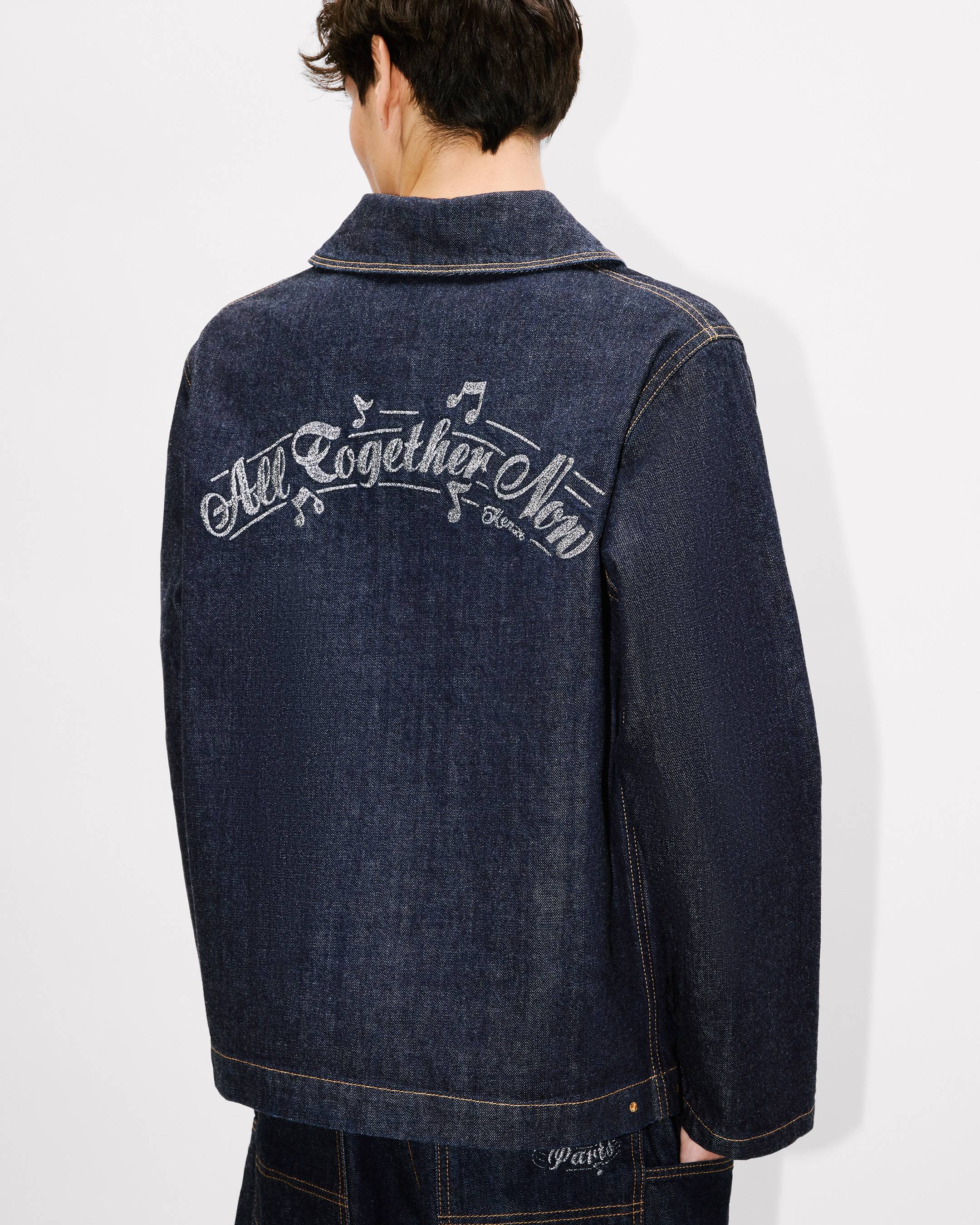 'KENZO Winter Holidays' shawl chore jacket japanese denim