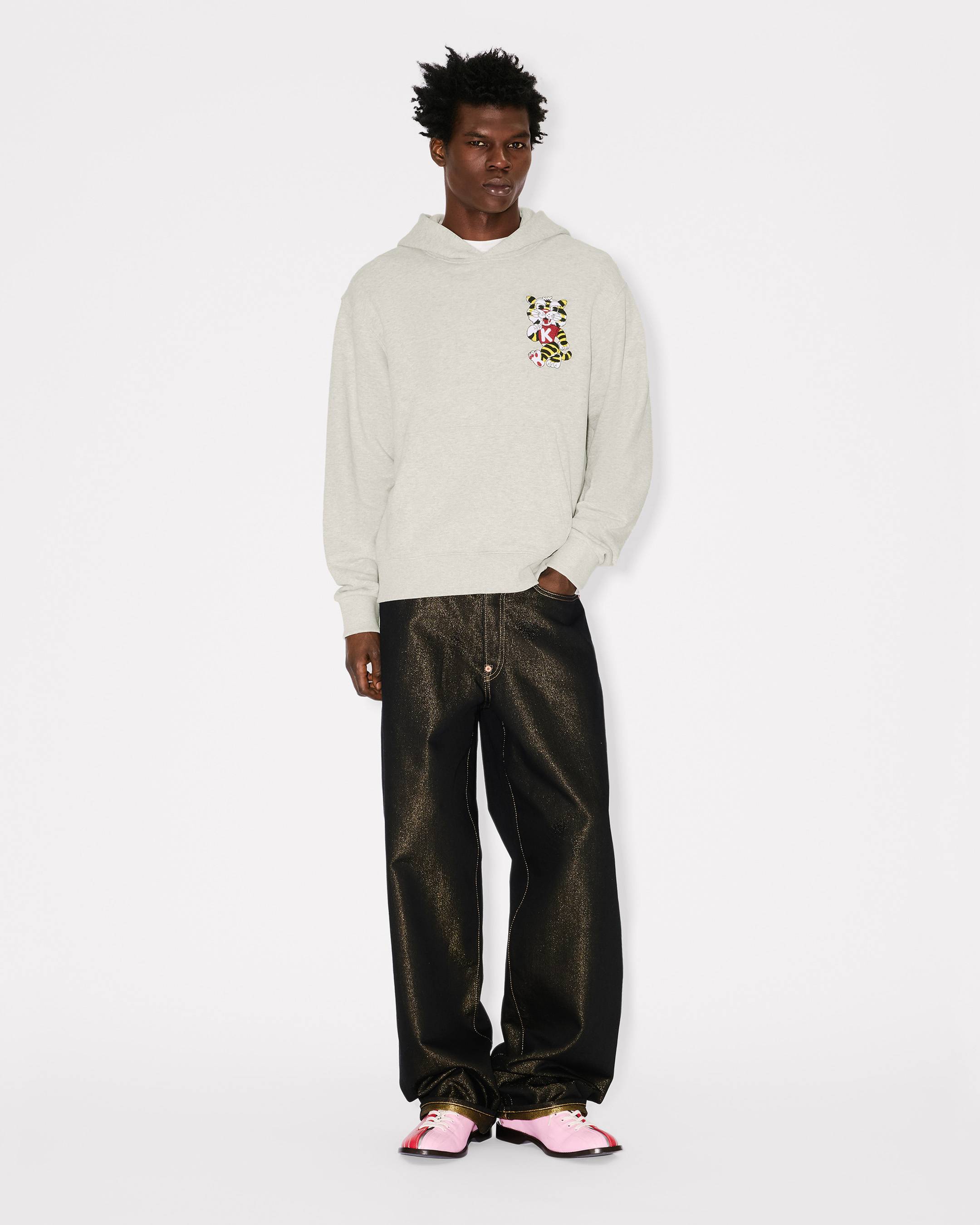 'KENZO Wild Tiger' embroidered hoodie in cotton