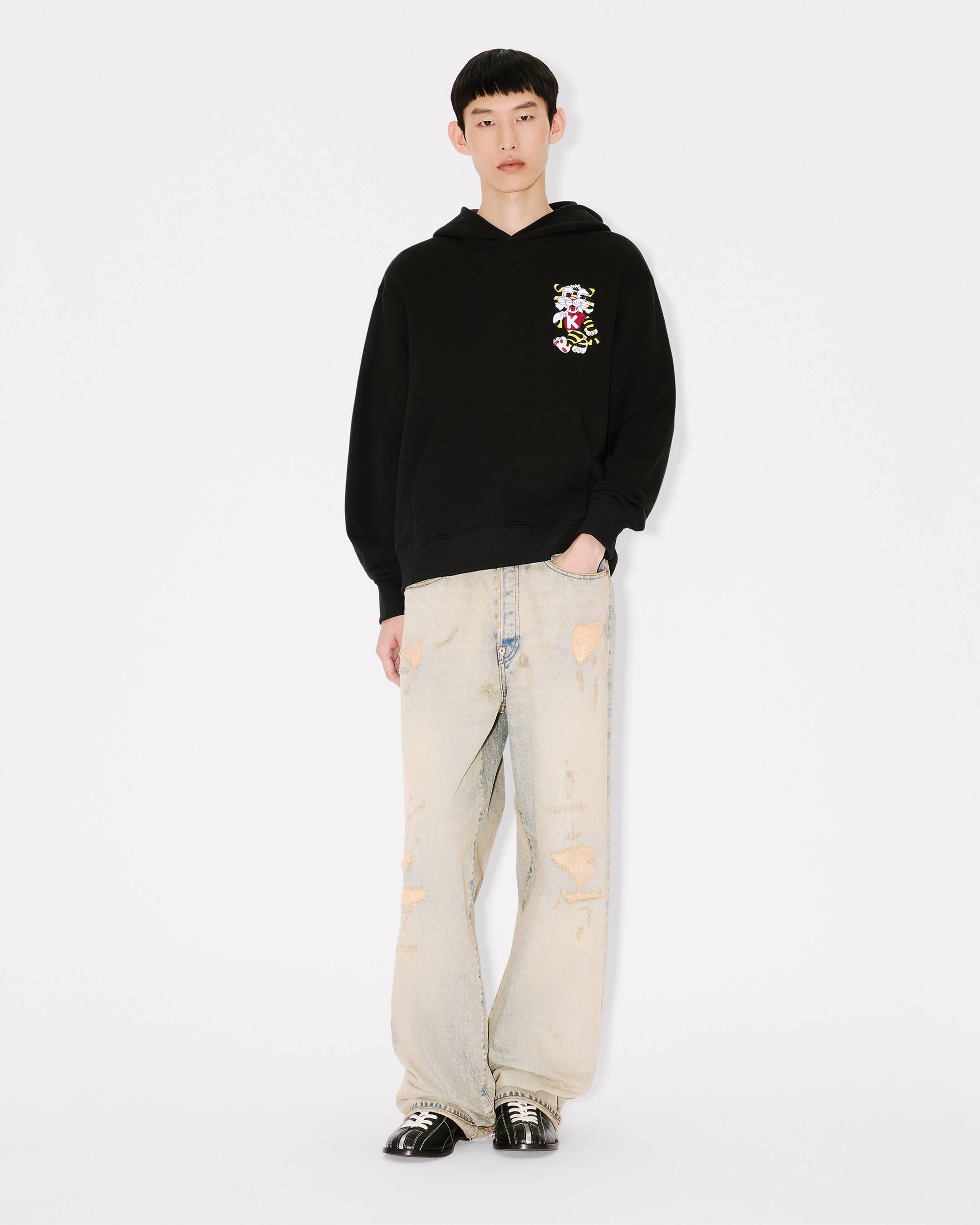 'KENZO Wild Tiger' embroidered hoodie in cotton