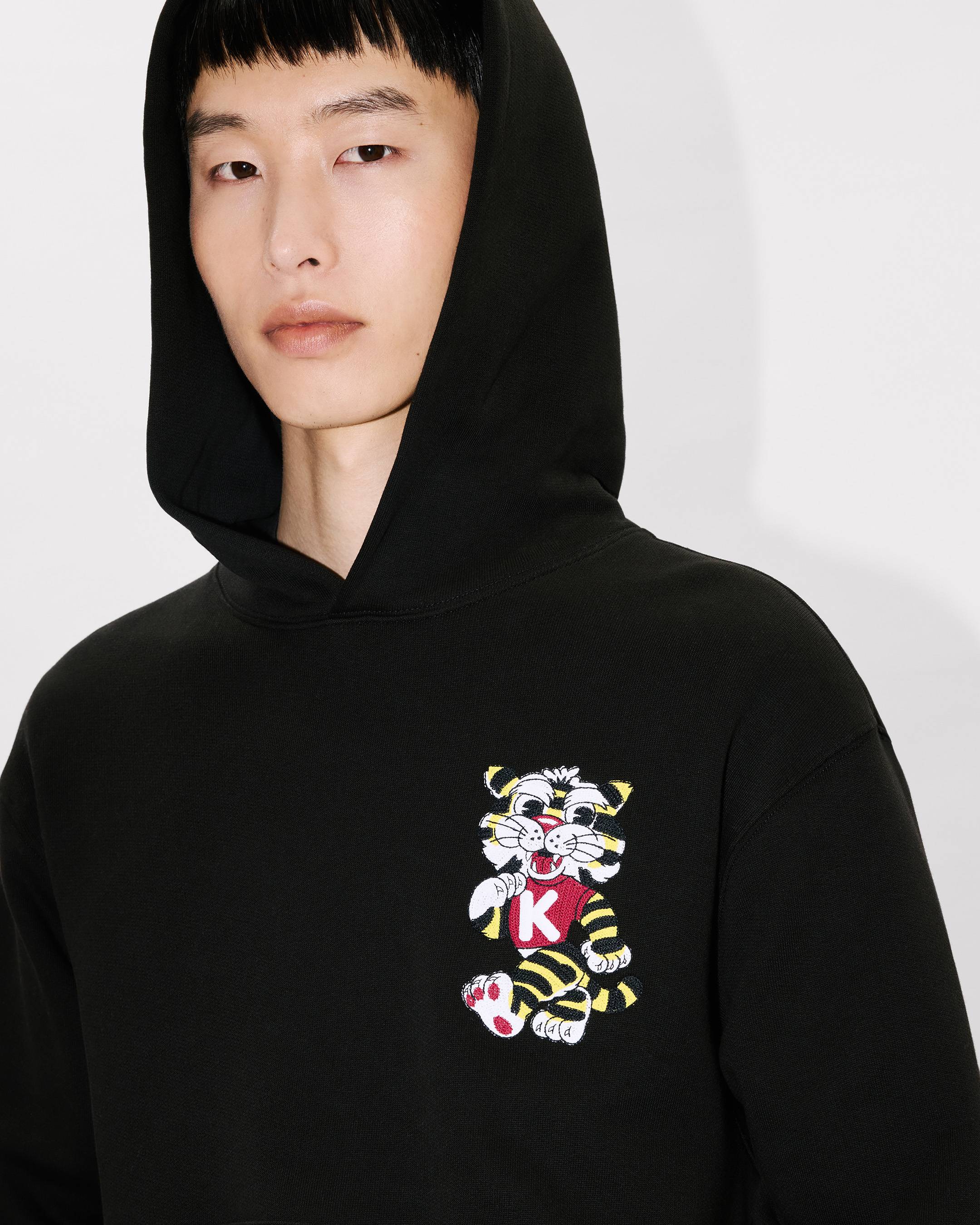 'KENZO Wild Tiger' embroidered hoodie in cotton