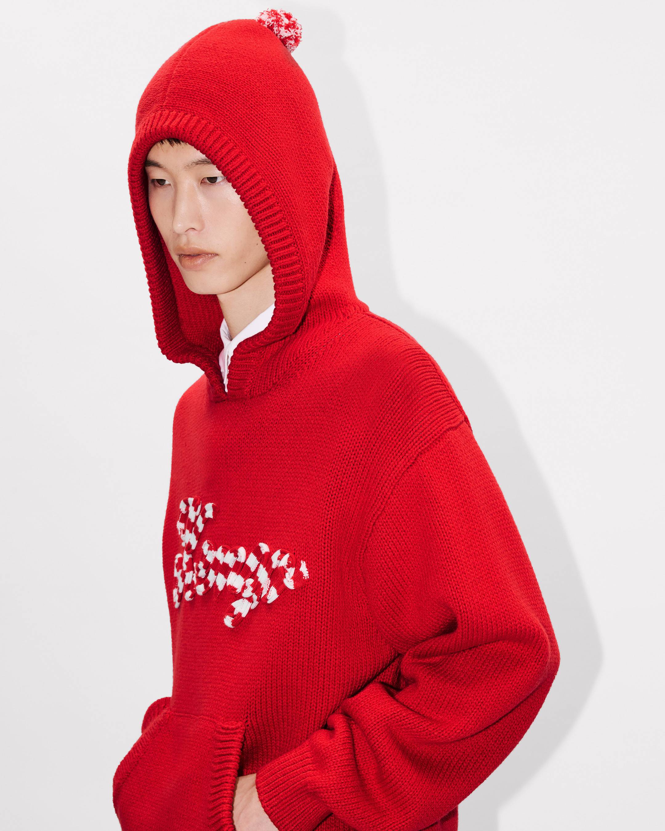 'KENZO Winter Holidays' embroidered hoodie in cotton and wool