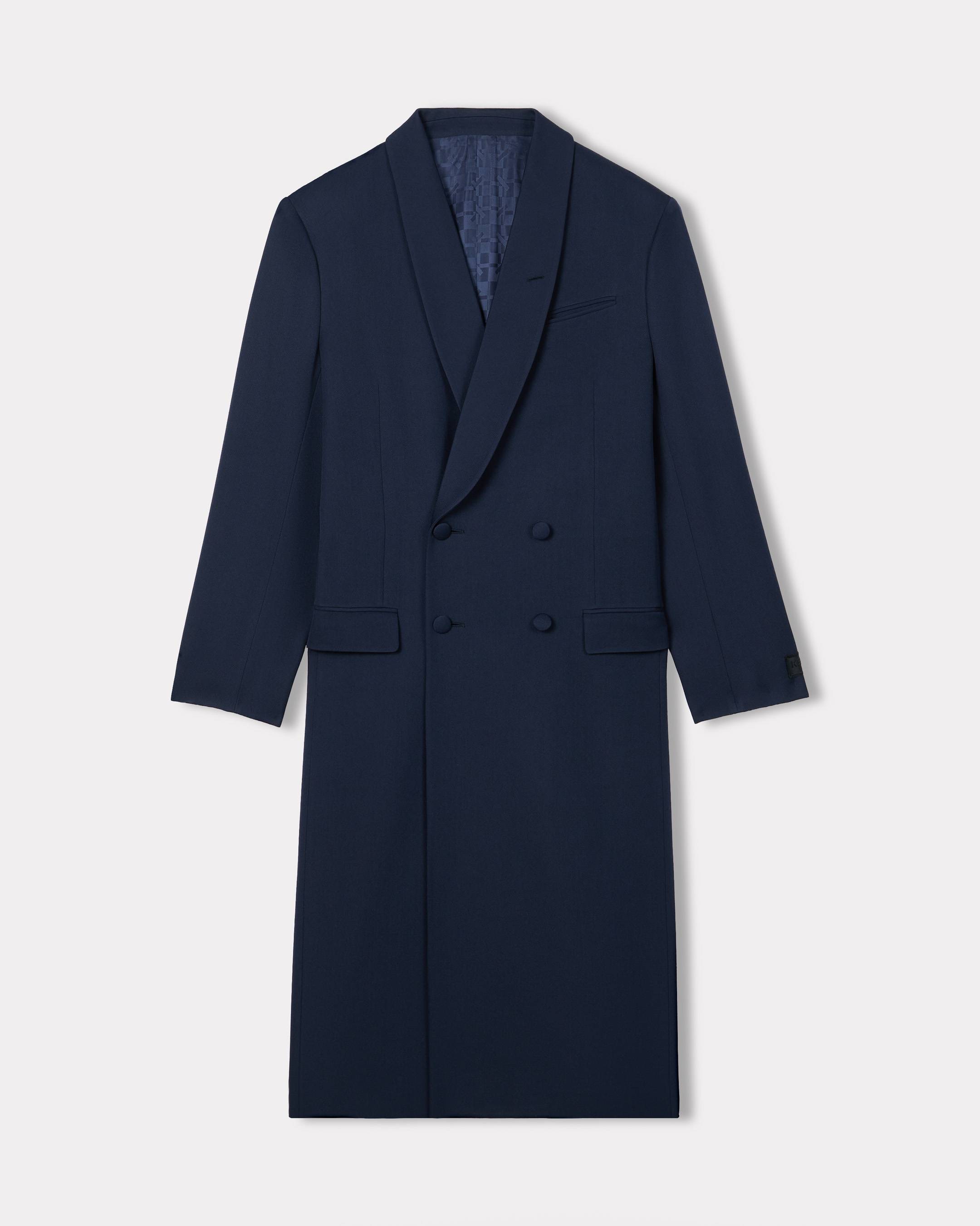 Taillierter Mantel mit Schalkragen aus Schurwolle