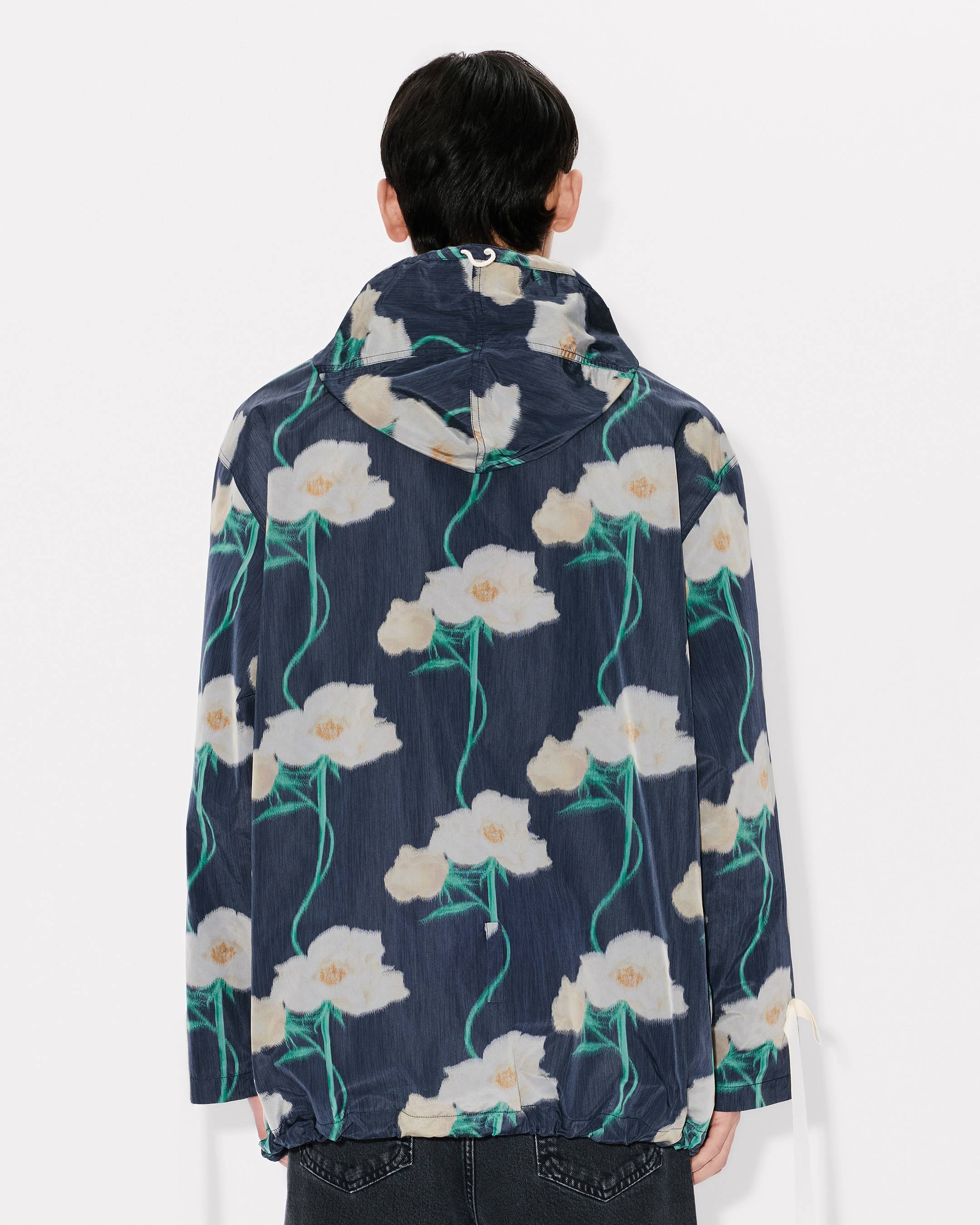 'KENZO Archive Rose' military parka in technical taffeta