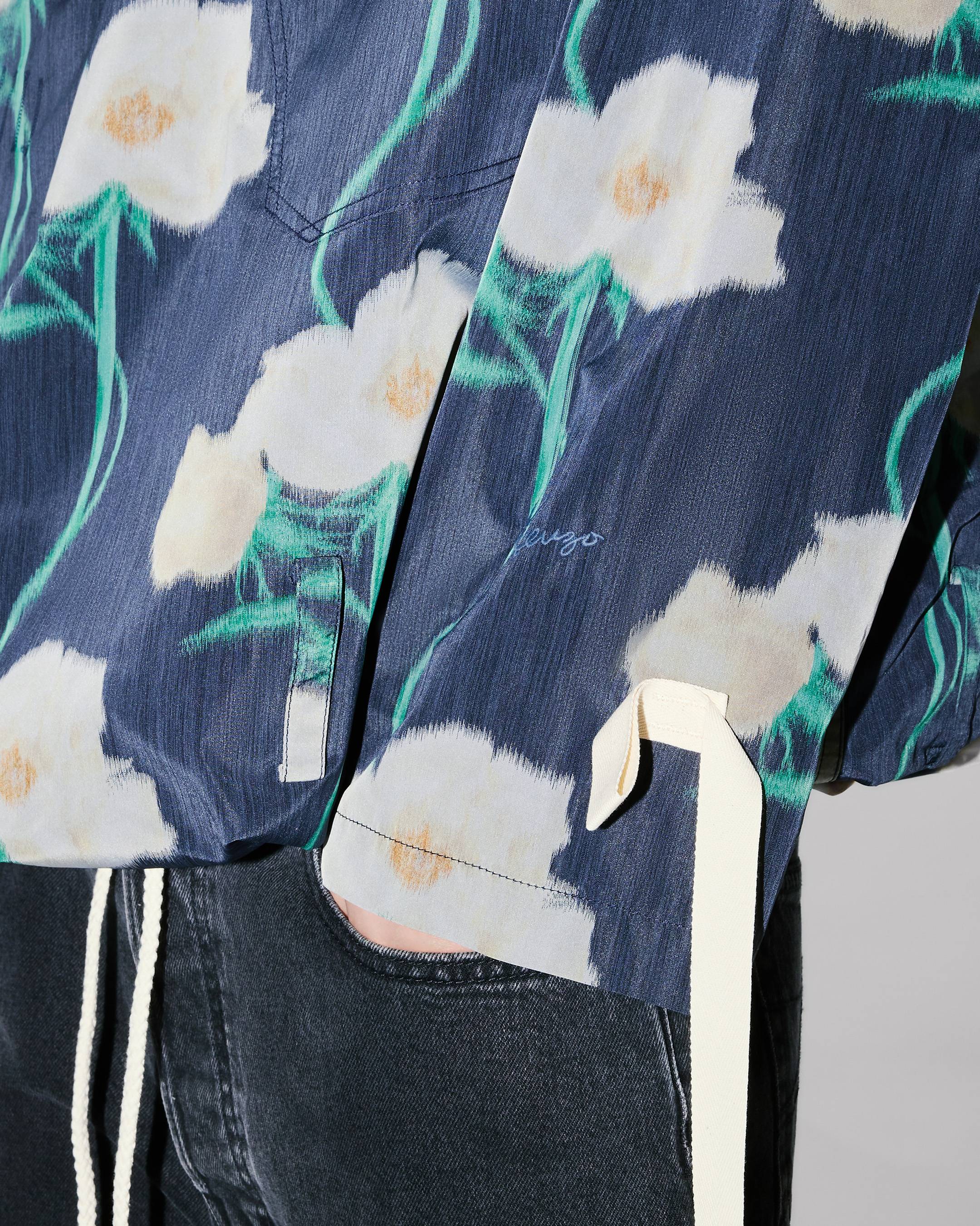 'KENZO Archive Rose' military parka in technical taffeta