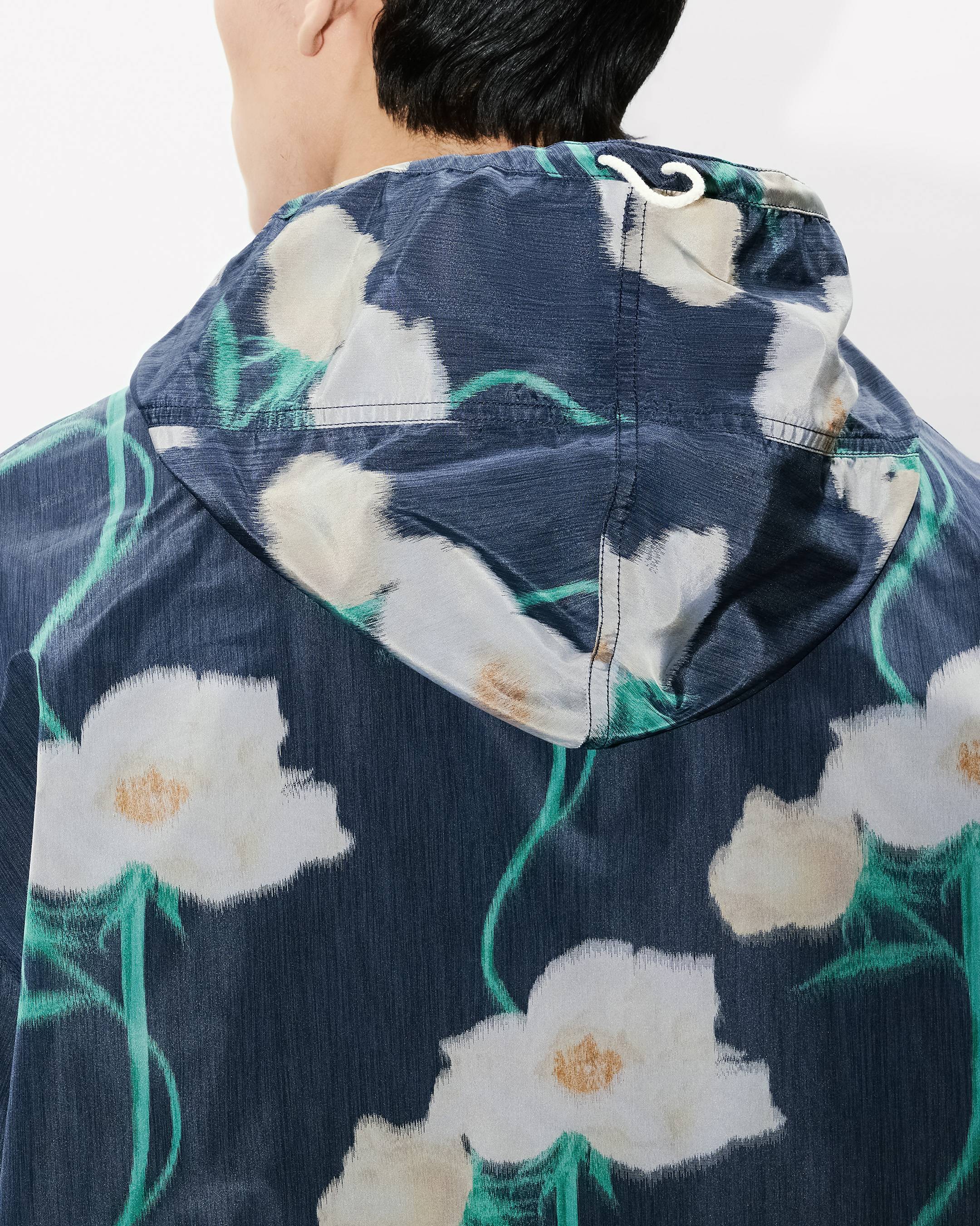 'KENZO Archive Rose' military parka in technical taffeta