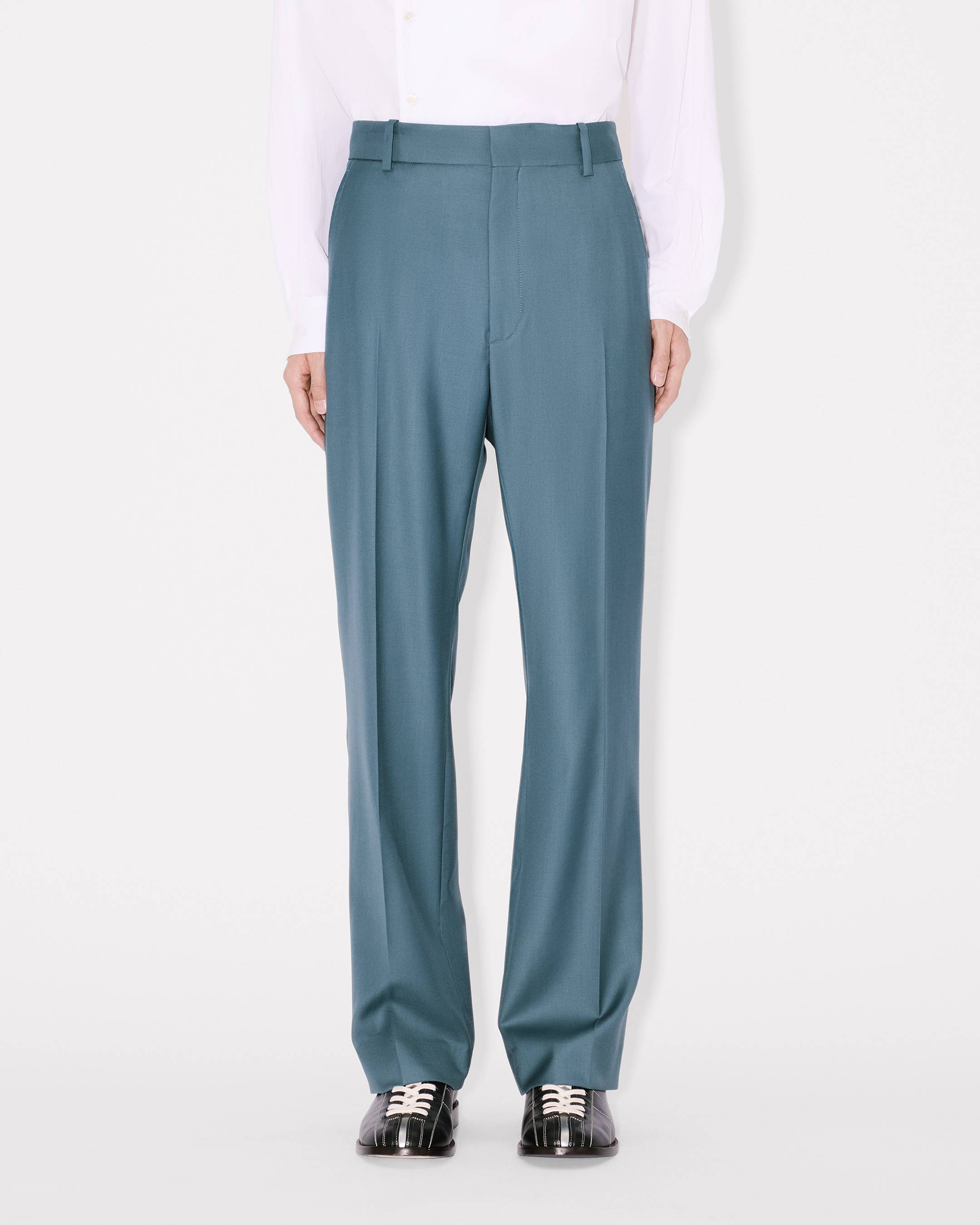 Straight tailored pants in virgin wool