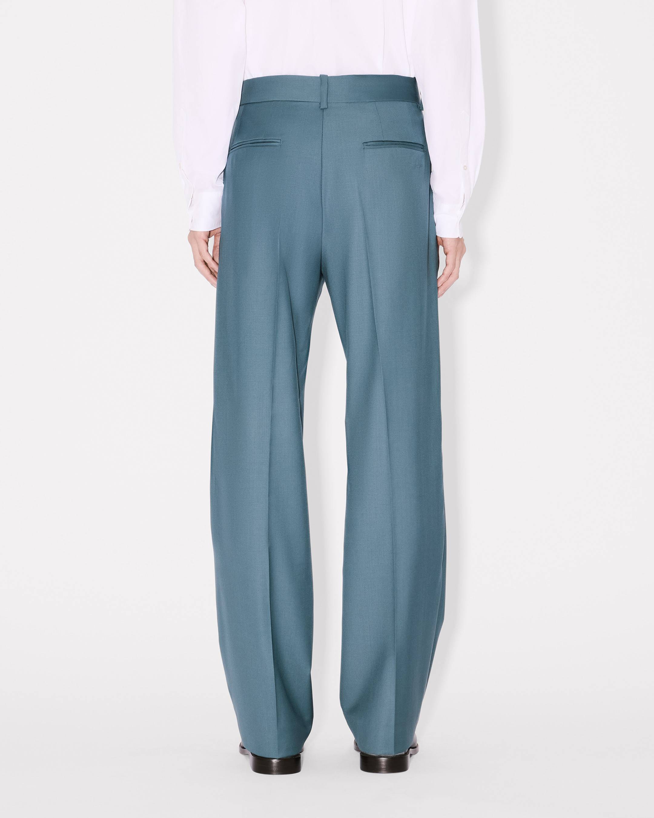 Straight tailored pants in virgin wool
