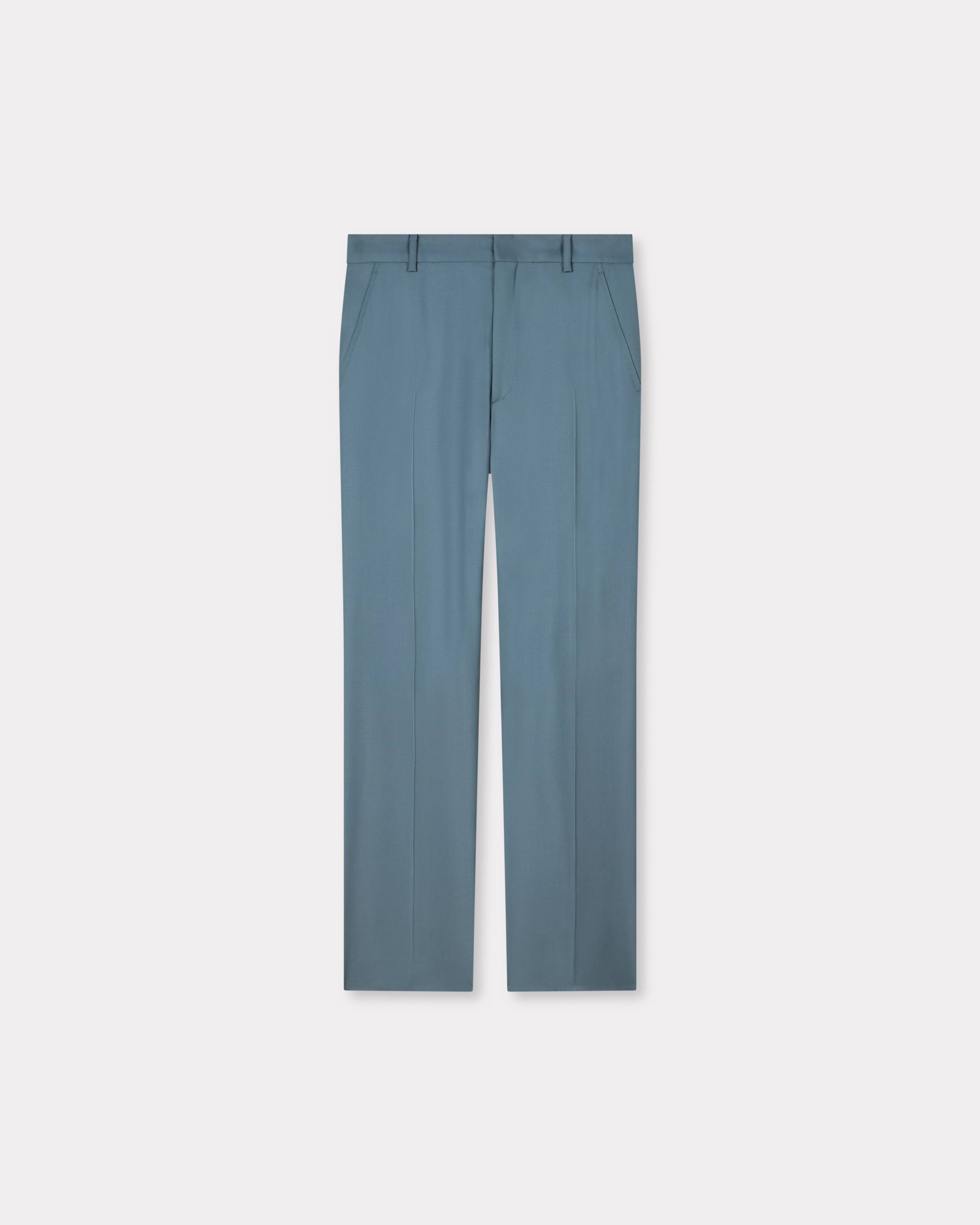 Straight tailored pants in virgin wool