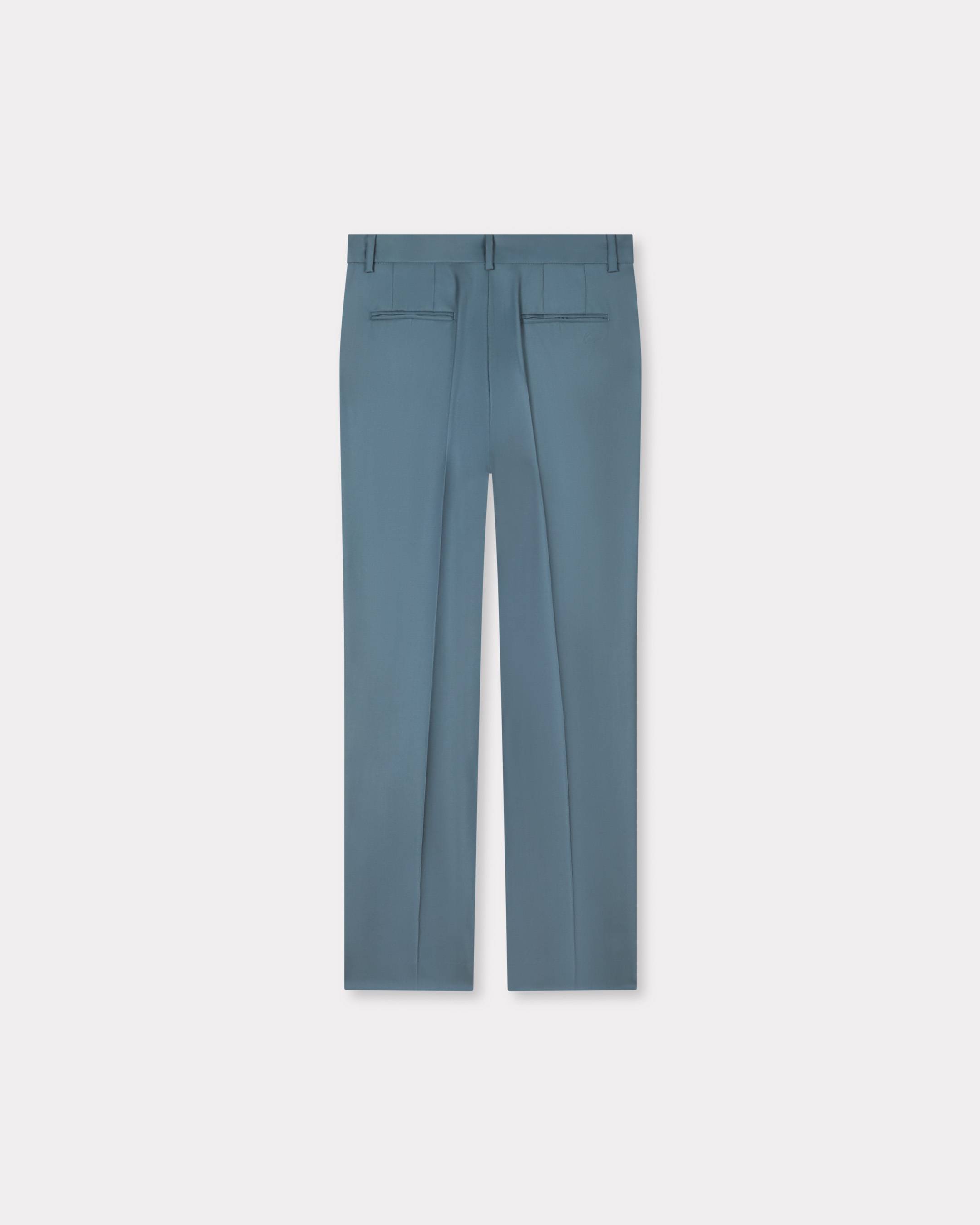 Straight tailored pants in virgin wool