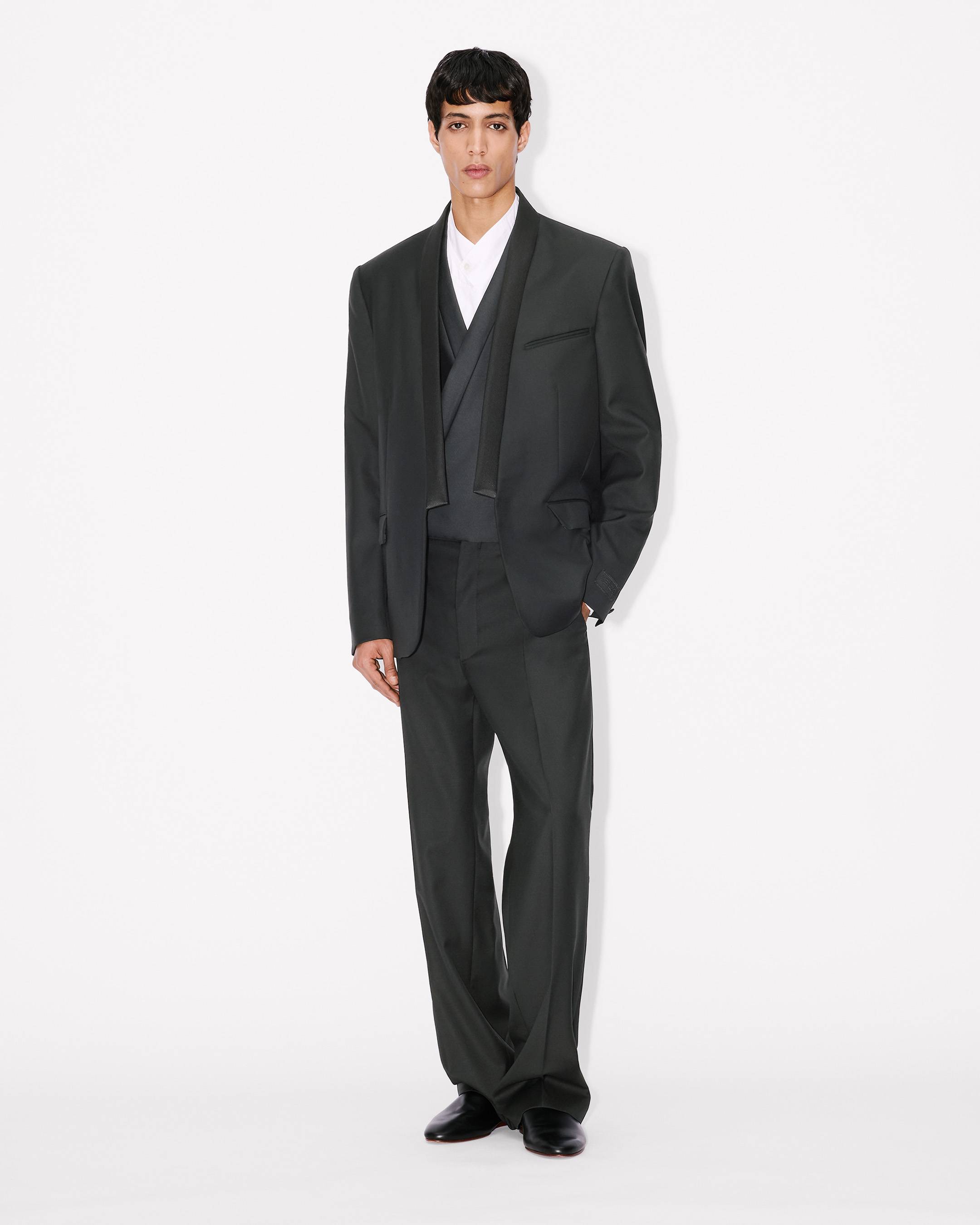 Straight tailored pants in virgin wool