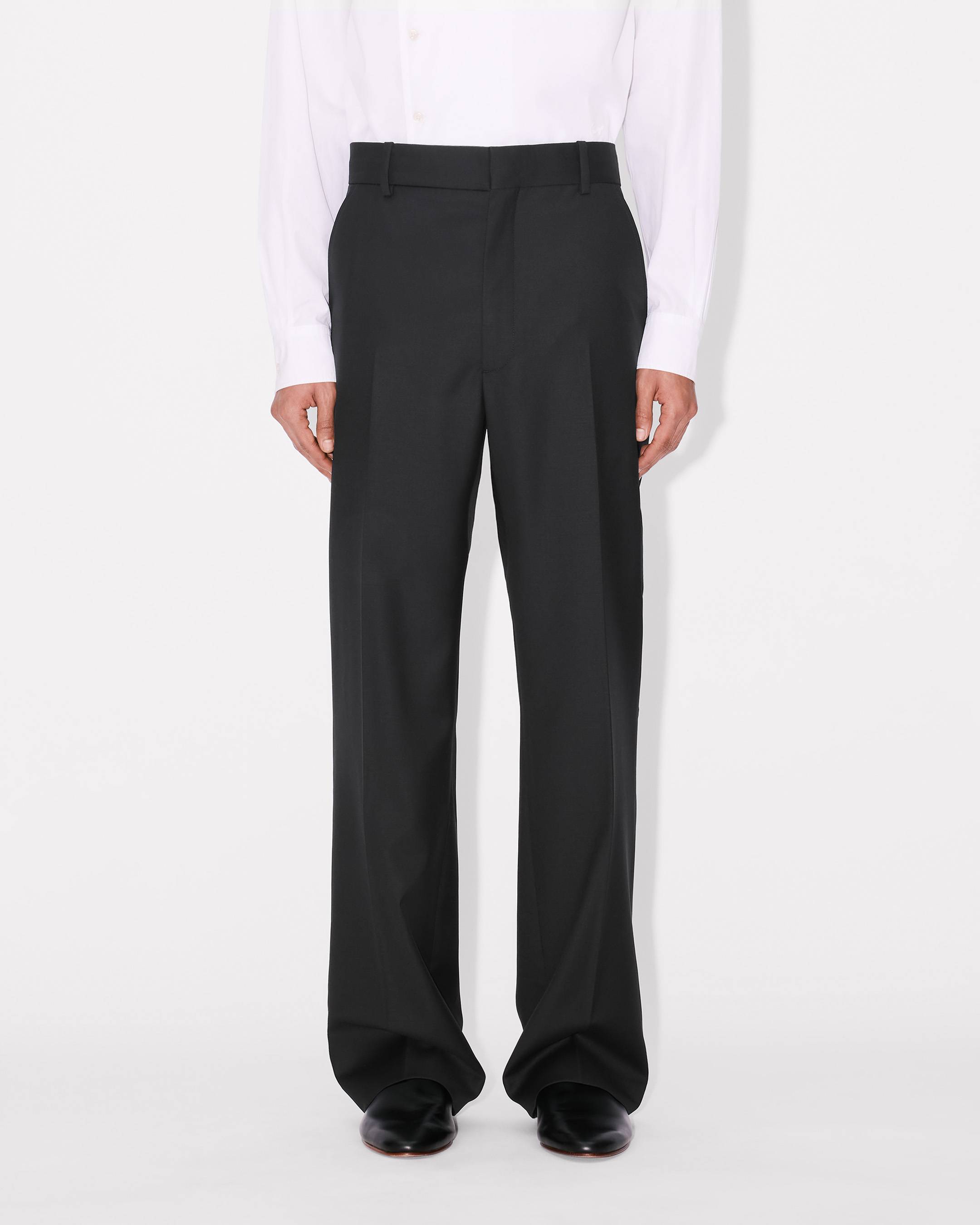 Straight tailored pants in virgin wool