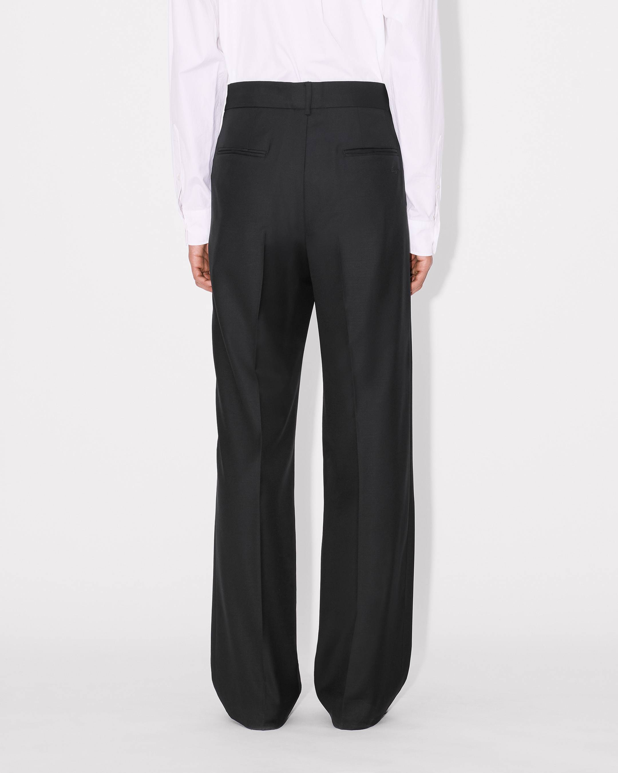 Straight tailored pants in virgin wool