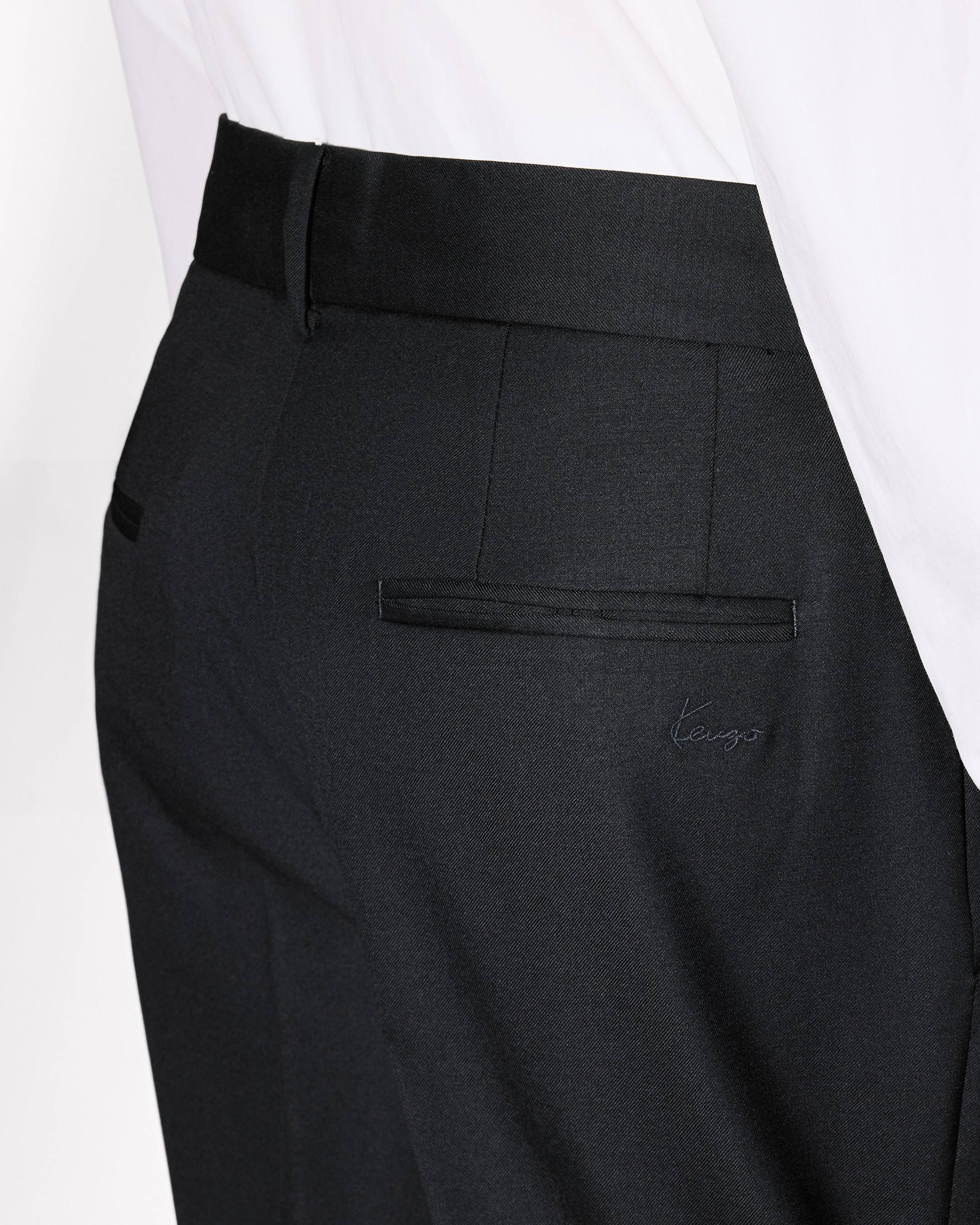 Straight tailored pants in virgin wool