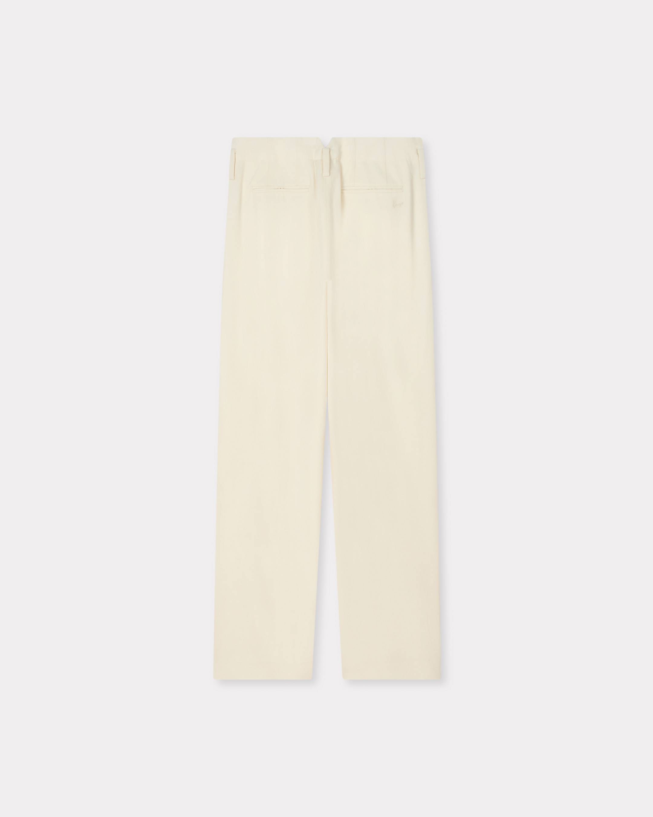 Pleated pants in virgin wool