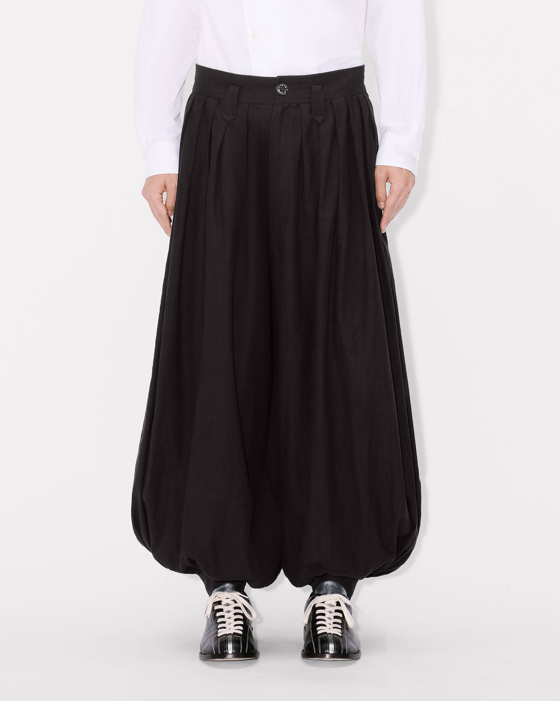 Pantalon ballon en coton et chanvre