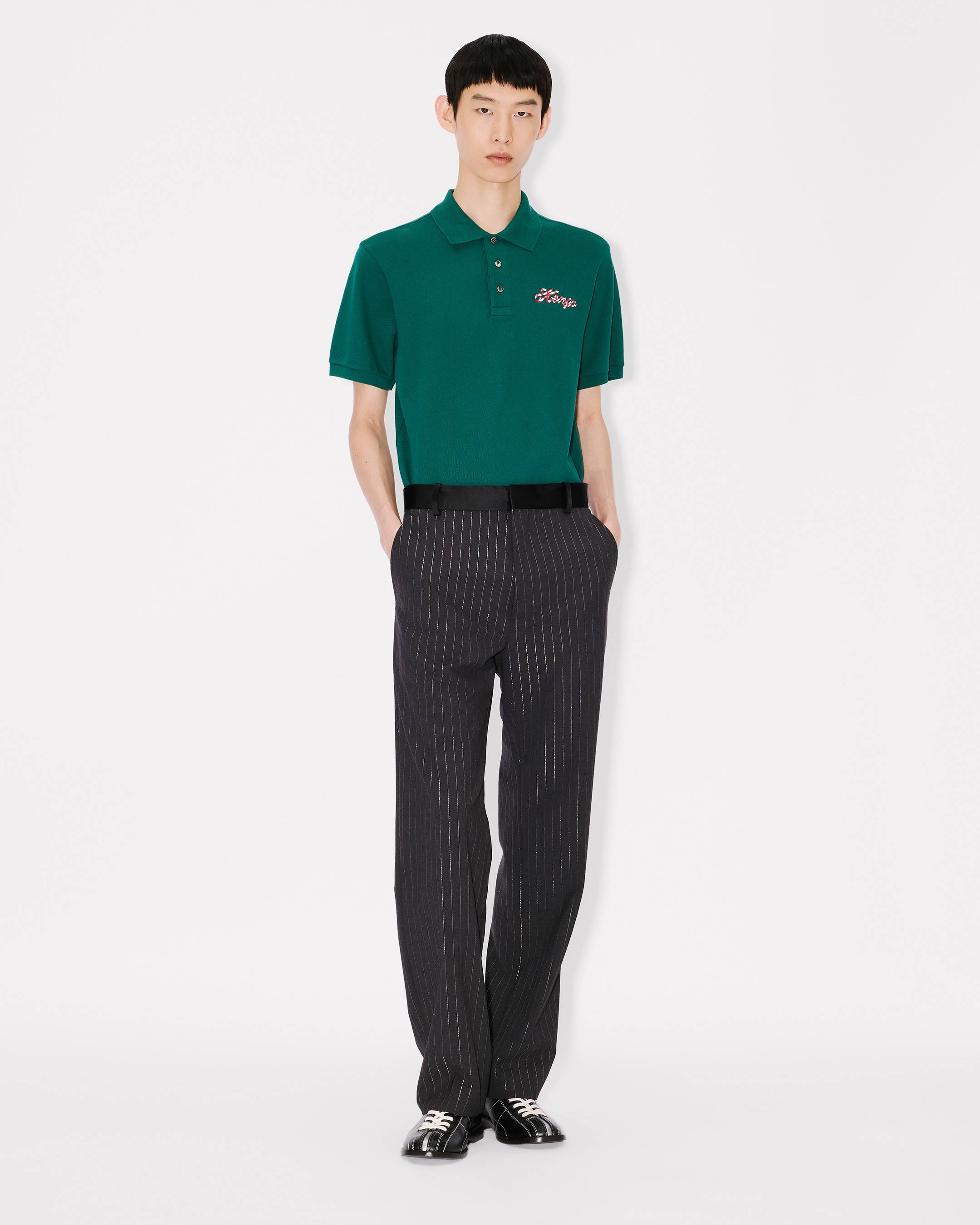 'KENZO Winter Holidays' エンブロイダリー スリム ポロ イン コットン