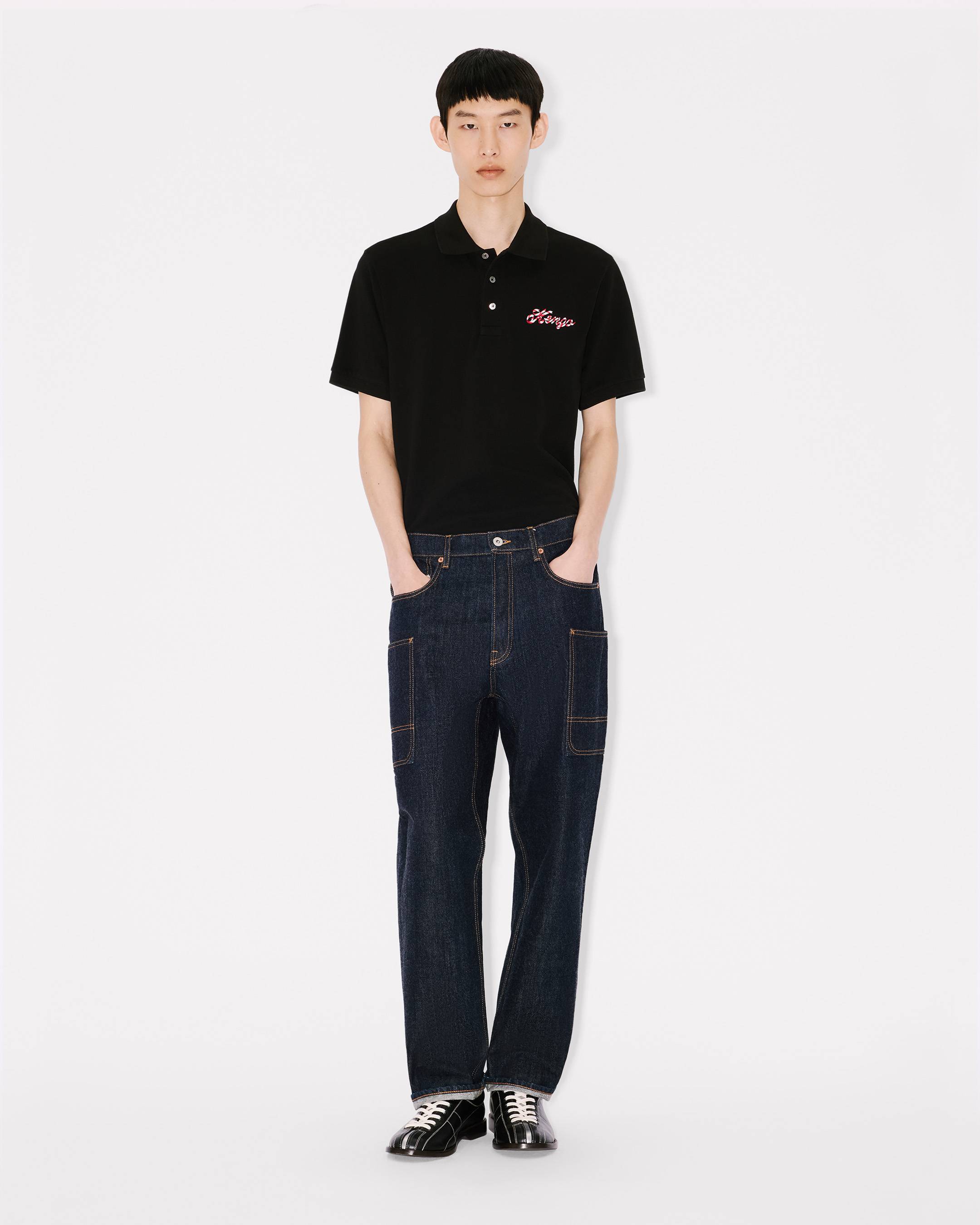 'KENZO Winter Holidays' embroidered slim polo cotton
