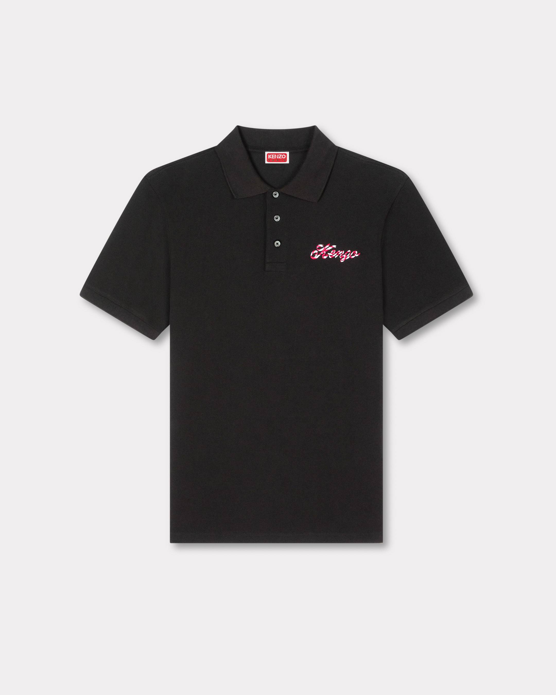 KENZO Poloshirt In Slim-fit Mit „Kenzo Winter Holidays“-Stickerei Aus Baumwolle Schwarz für Herren - Größe M