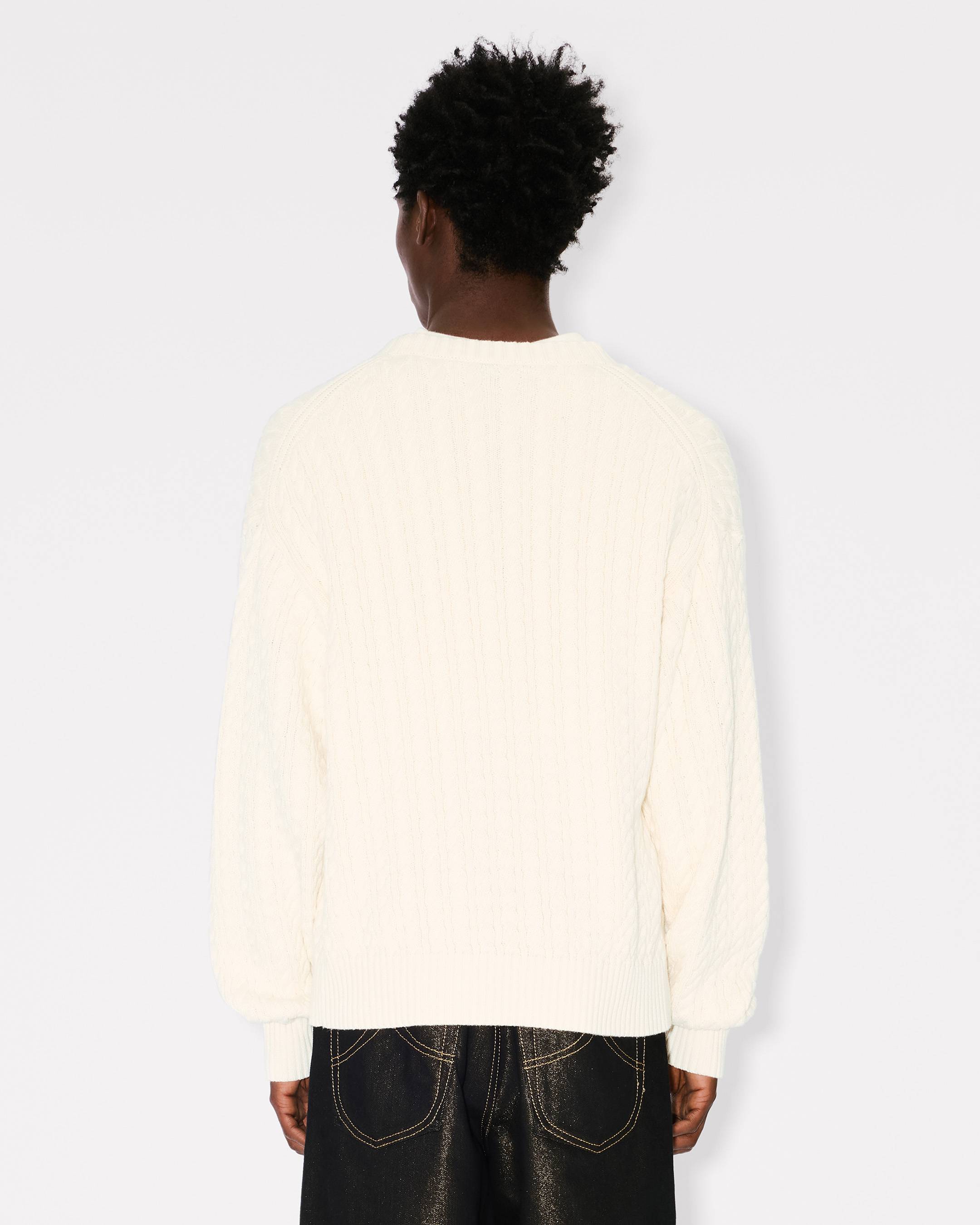 'Boke Flower' knit jumper in cotton wool