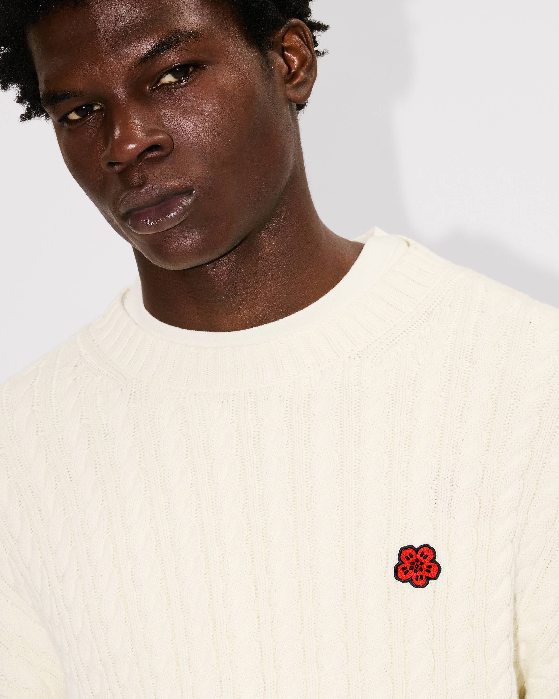 'Boke Flower' knit jumper cotton wool