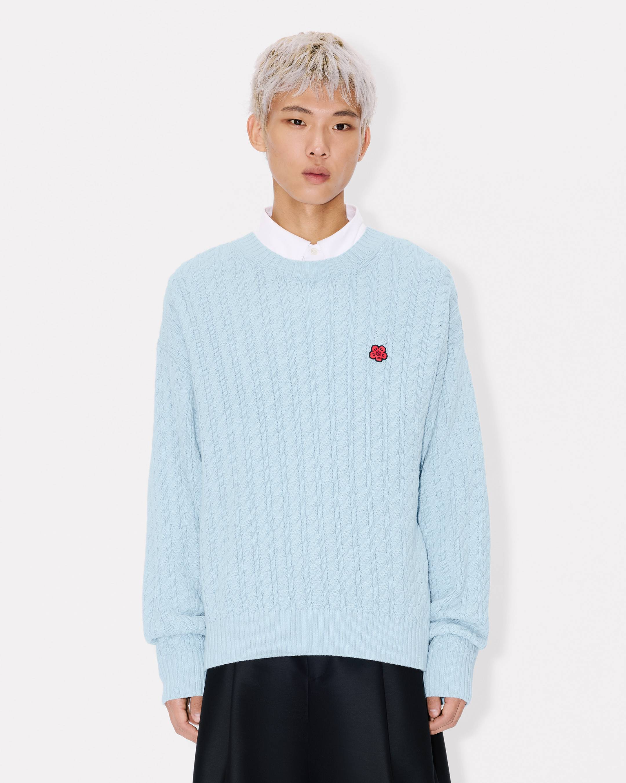 'Boke Flower' knit jumper in cotton wool