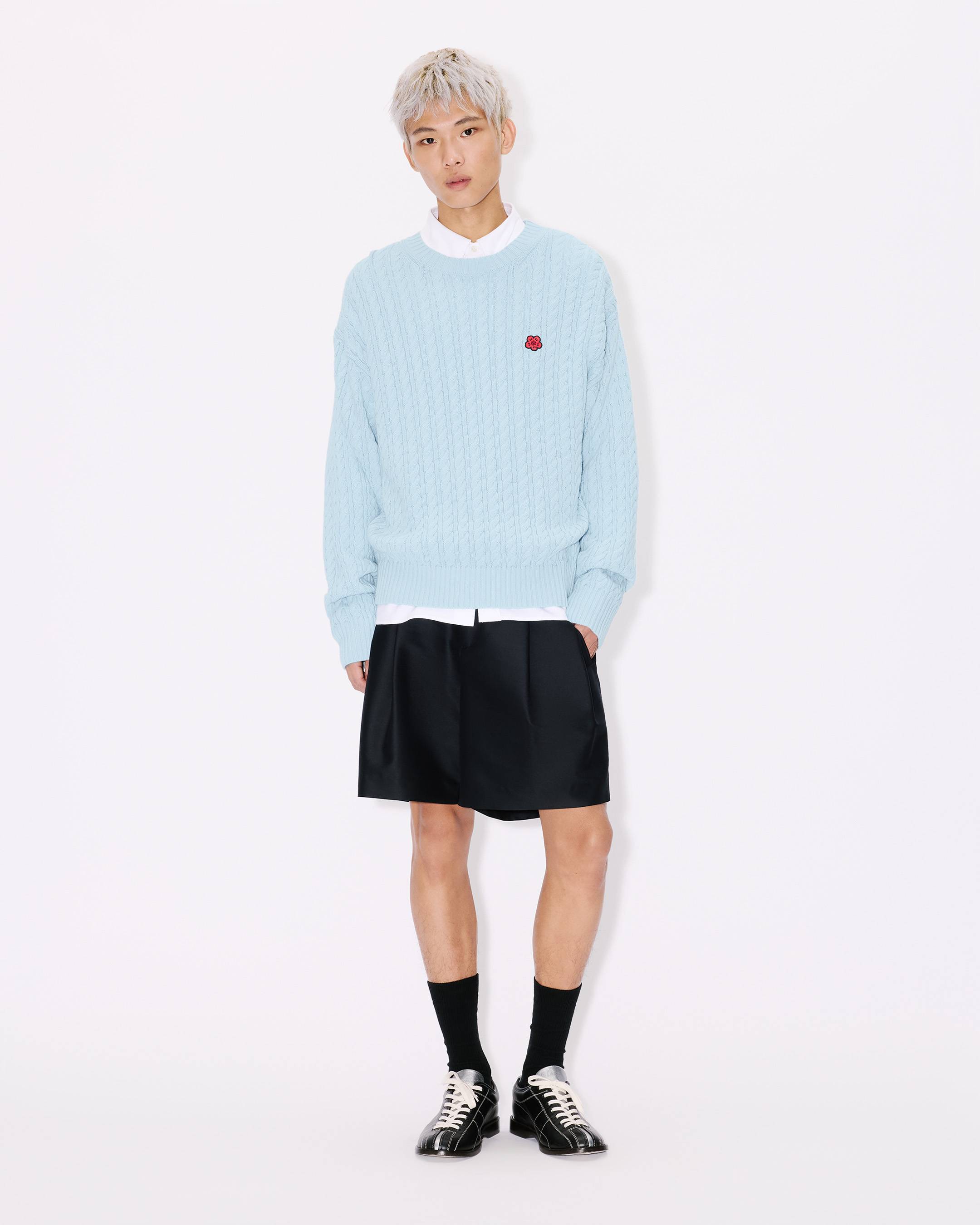 'Boke Flower' knit jumper in cotton wool