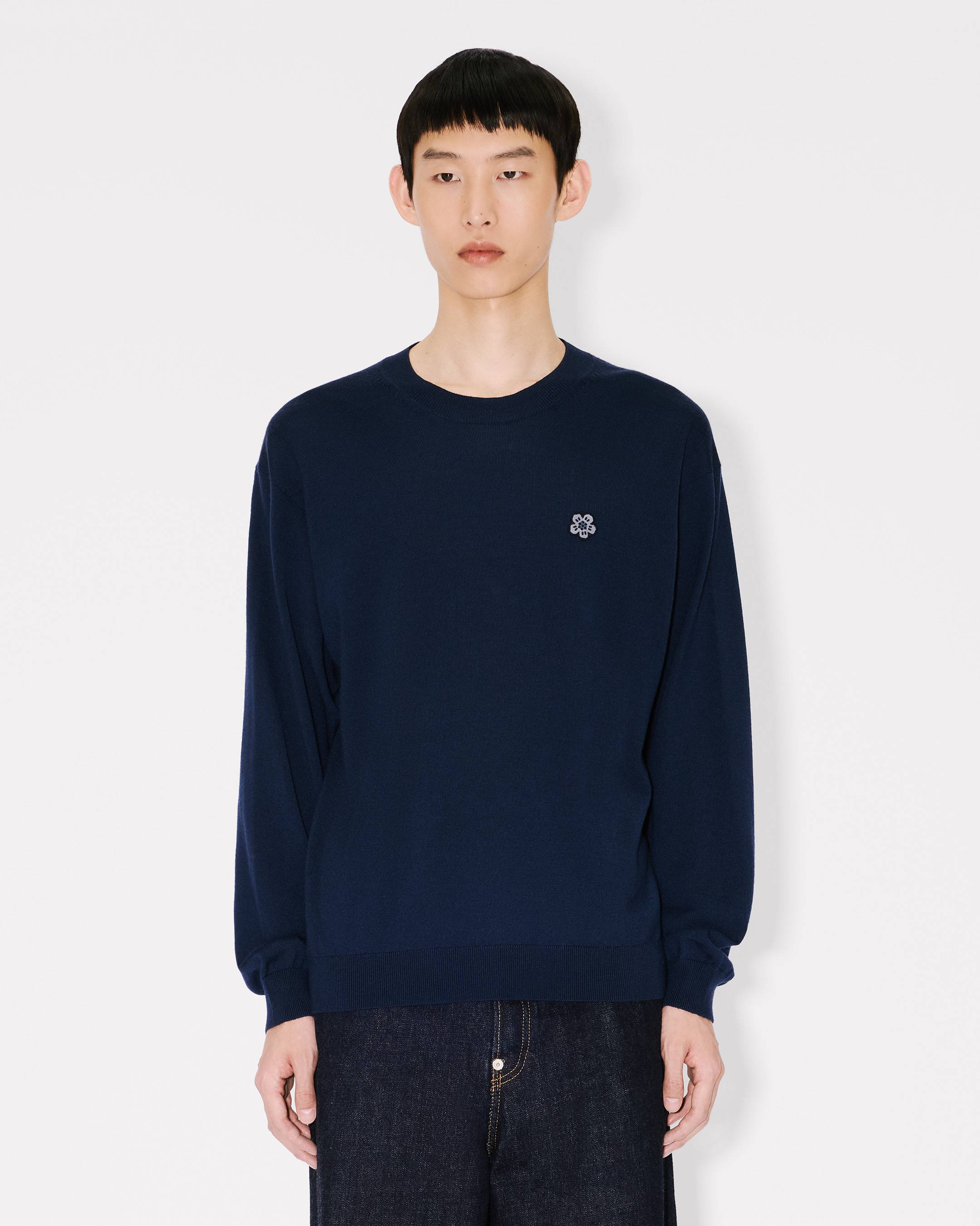 'Boke Flower' embroidered jumper in merino wool