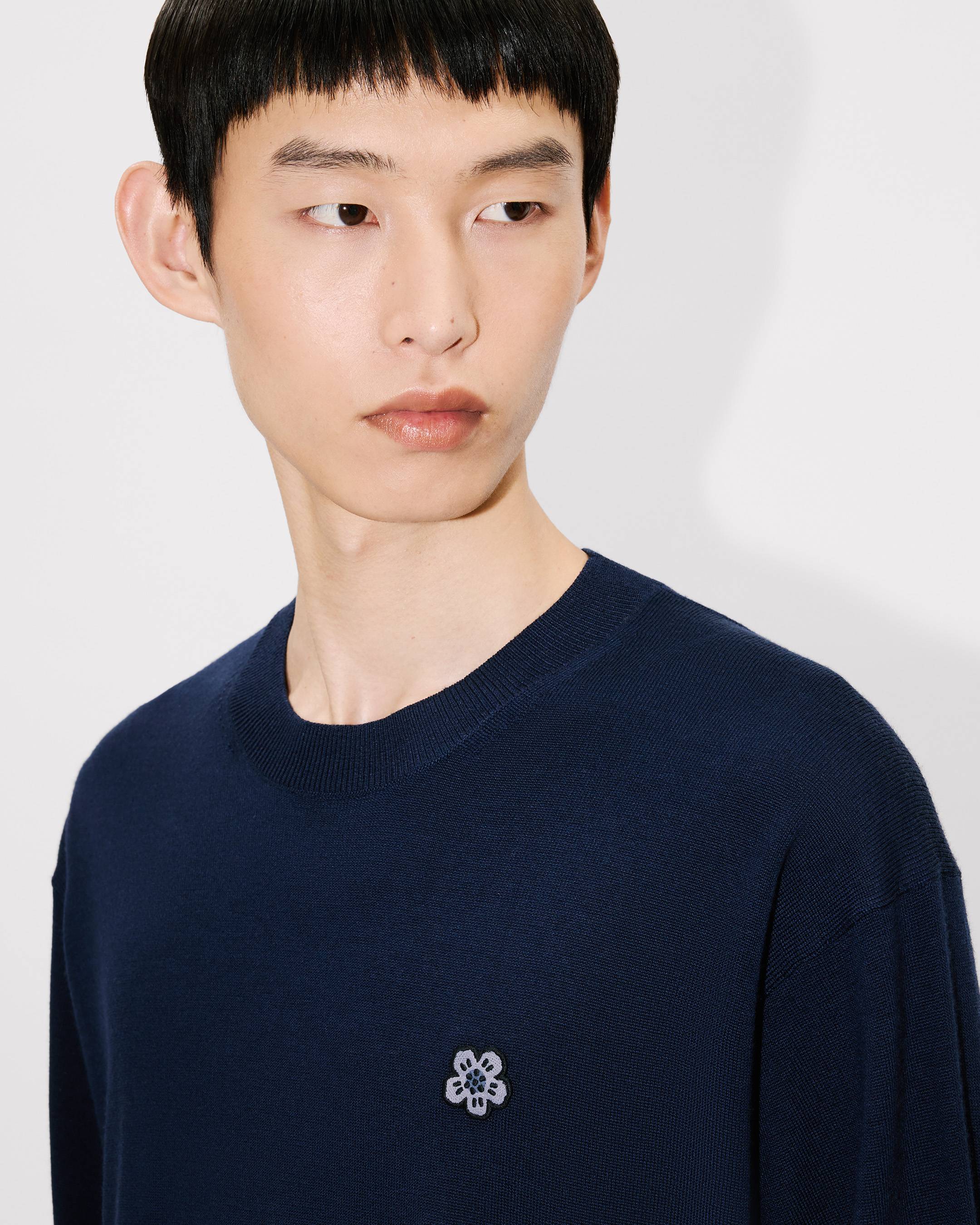 'Boke Flower' embroidered jumper in merino wool