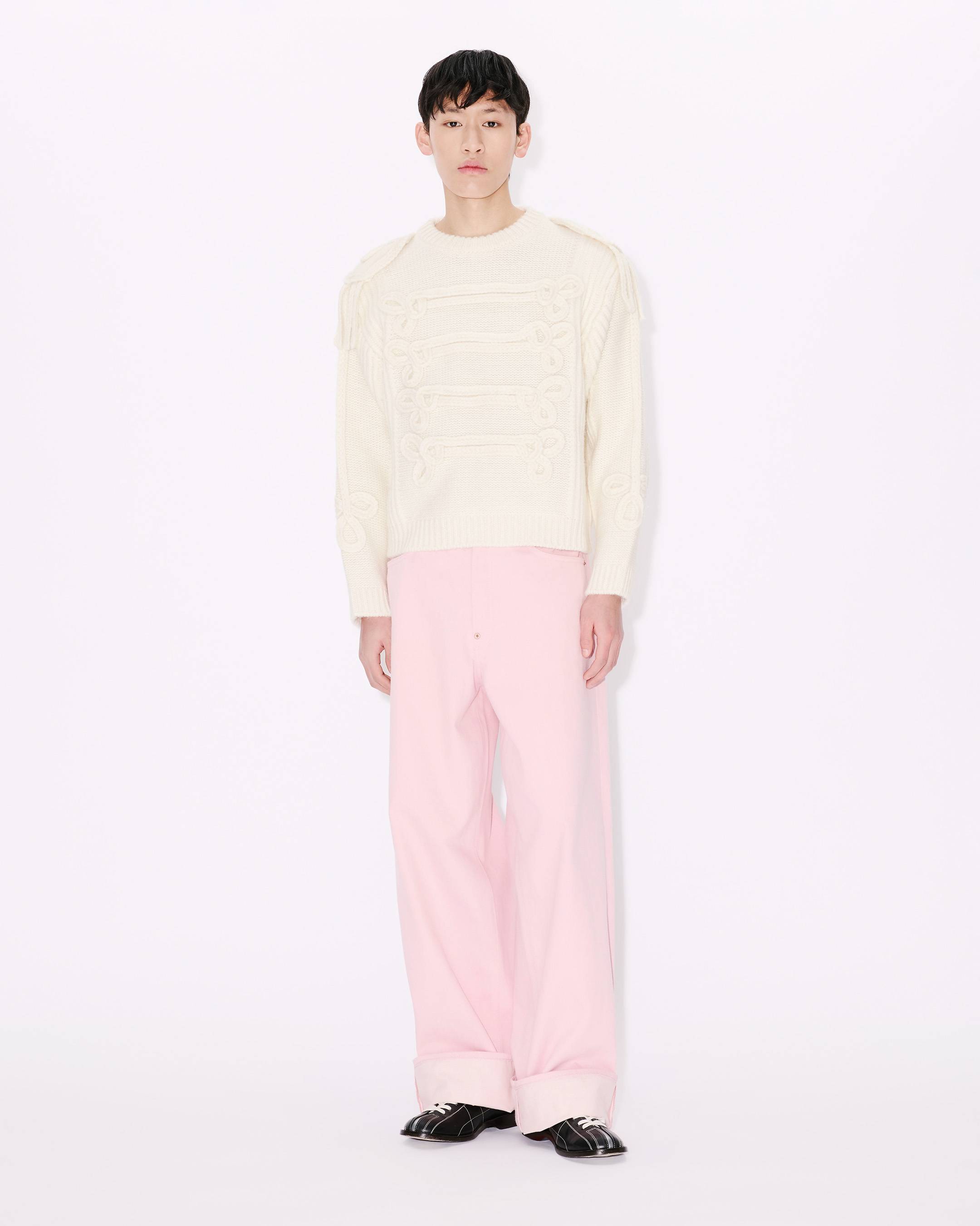 Fisherman elevated jumper in wool alpaca