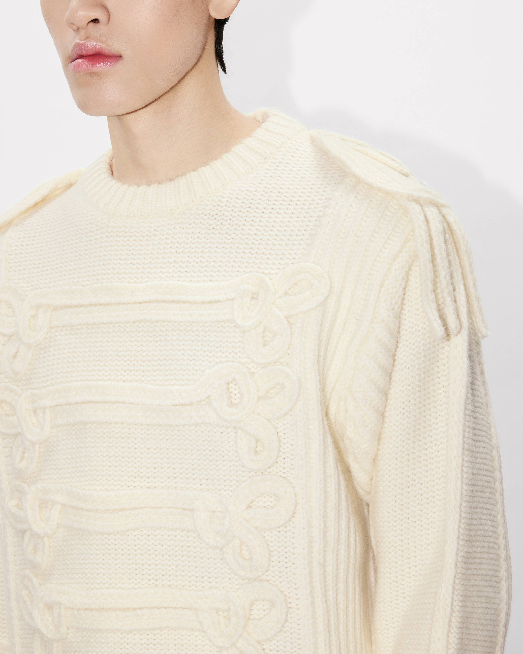 Fisherman elevated jumper in wool alpaca